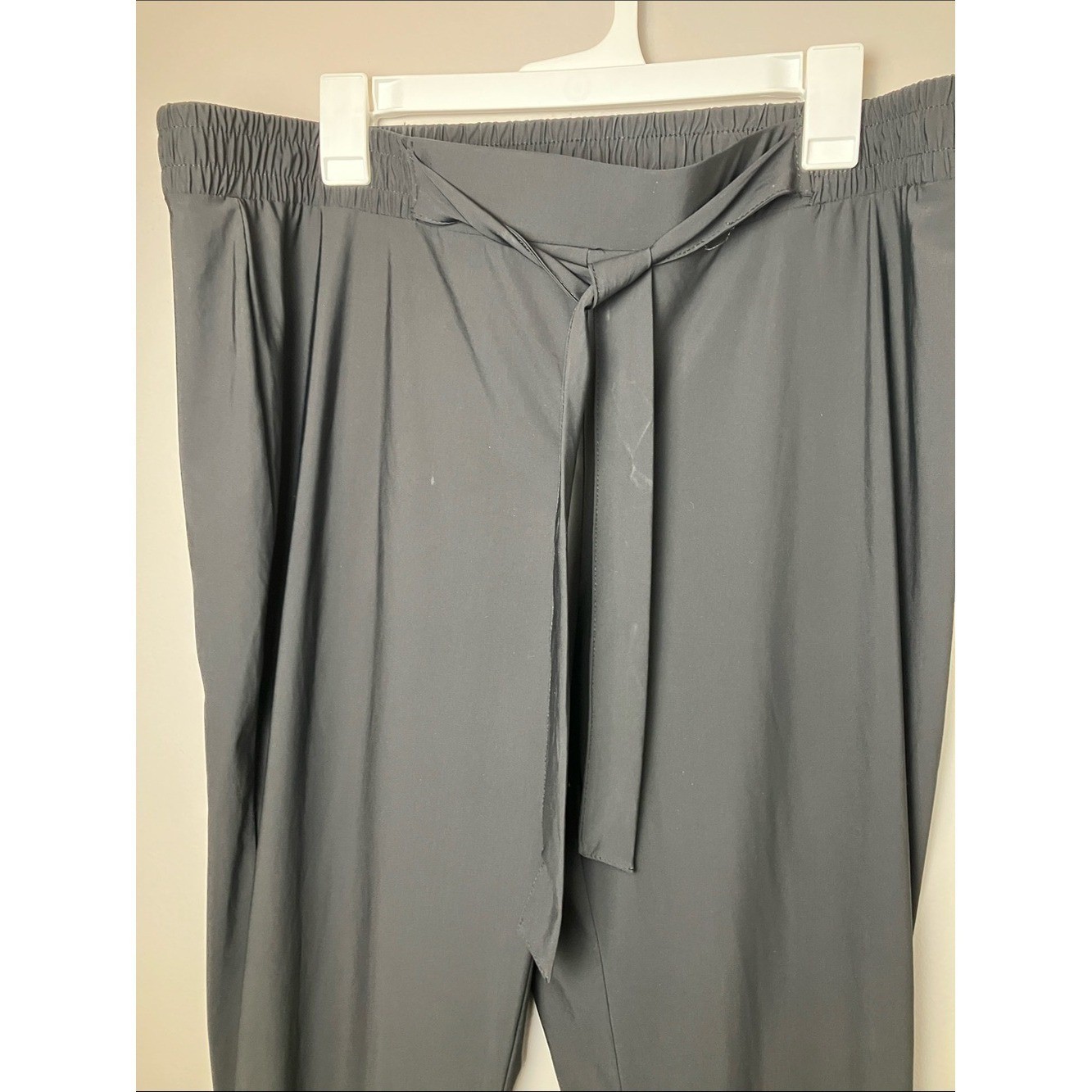 Retrology Nylon Black Pull On Pants Tie Waist Size XL