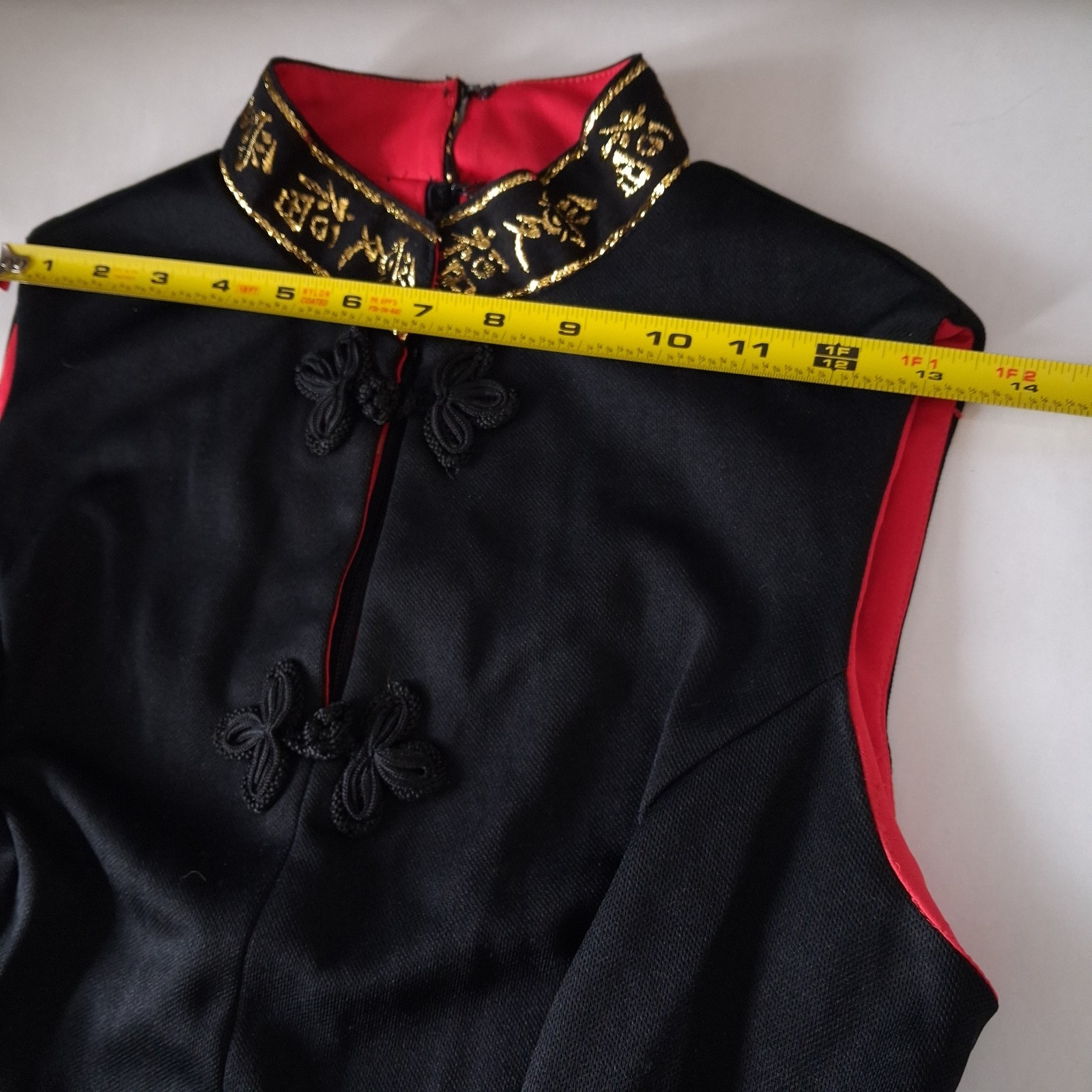 Cheongsam Maxi Gown Dress Mandarin Collar Hollywood Glam Union Label USA Sz 10