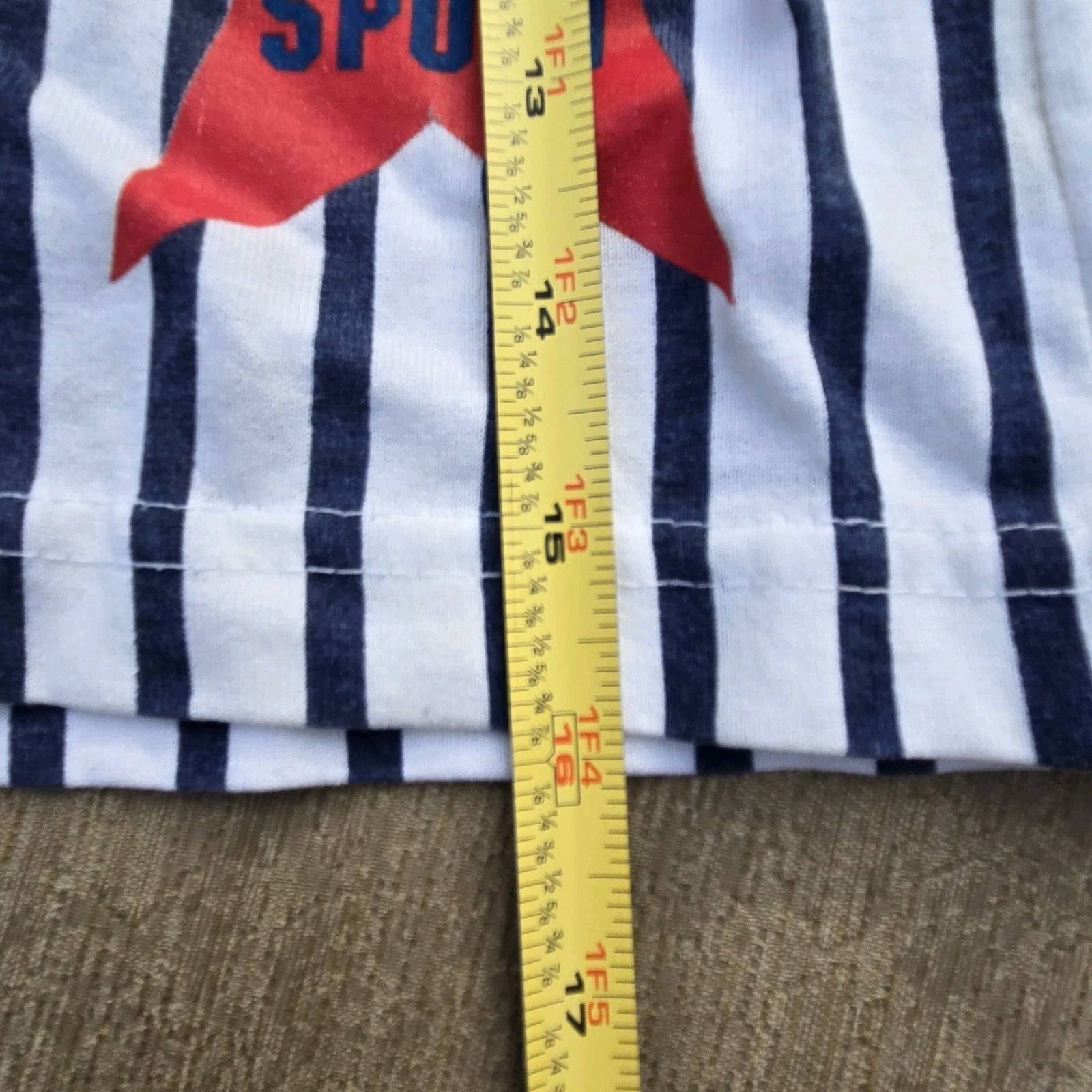 Vintage 90s Womens Cotton Shorts Elastic Waist Pinstripe Baseball Star MEDIUM
