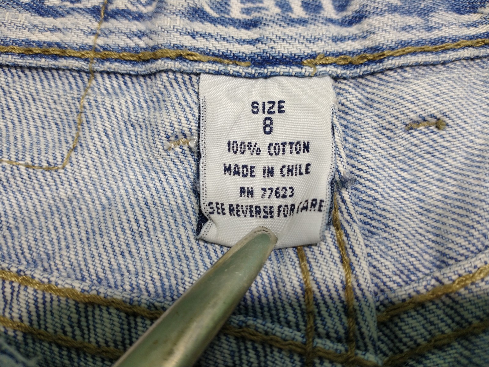 Vtg Y2K Gloria Vanderbilt Sz 8 Stone Wash High Waisted Denim Mom Shorts 24×7