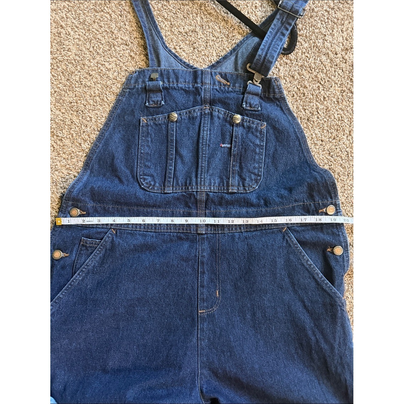 Vintage Carhartt Baggy Denim Overalls Y2K Utility Carpenter 14×28 Best 8/10