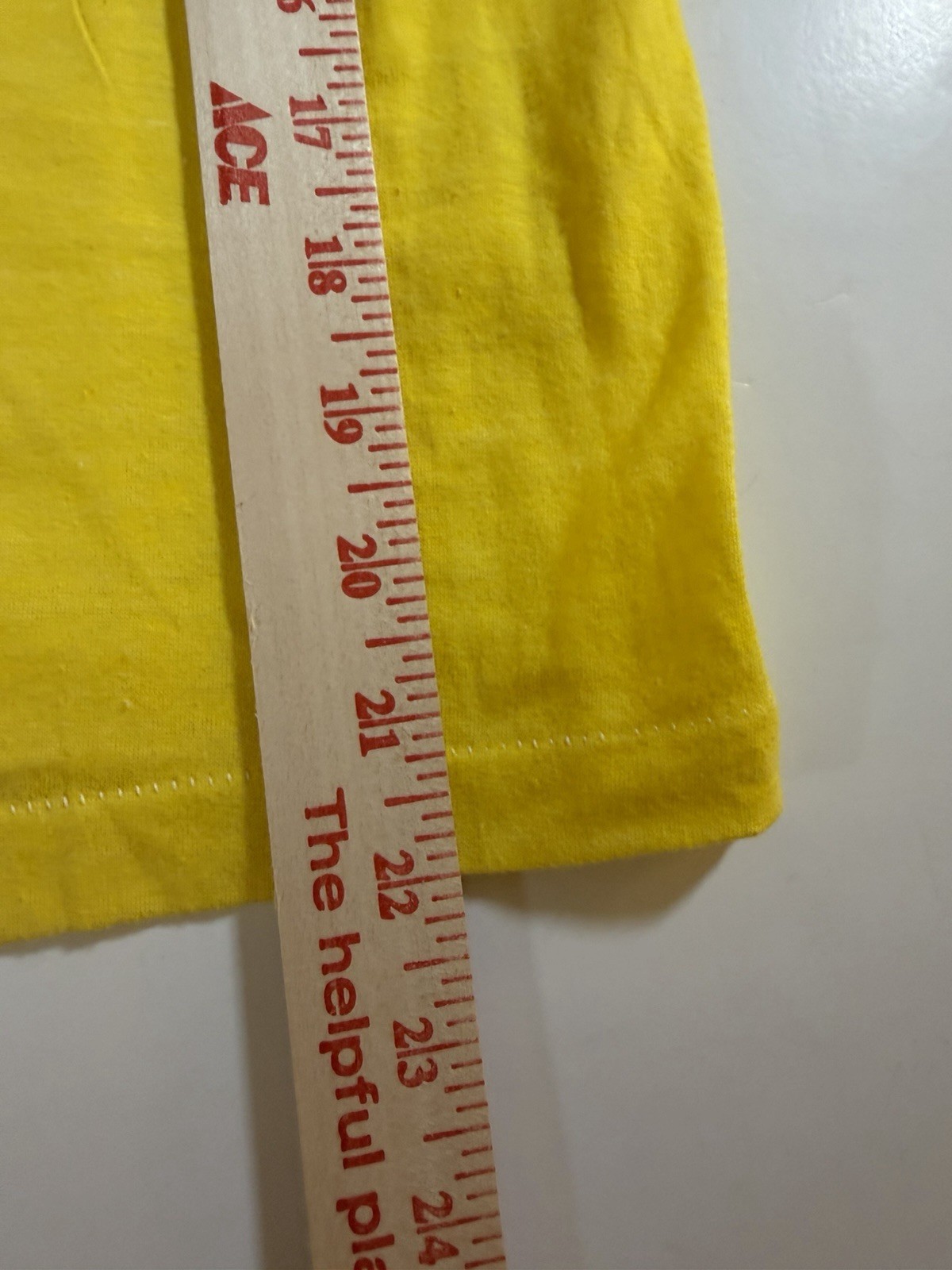 Vintage 70s Screen Stars neon yellow Squeeze Me Florida baby tee S single stitch