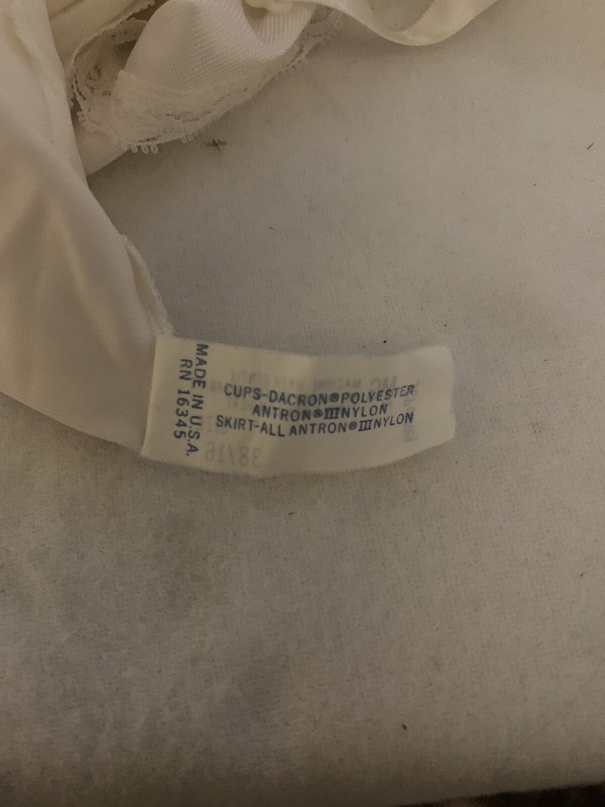 Vintage J C Penney Vintage Full Slip With Lace Around Top Dacron Polyester