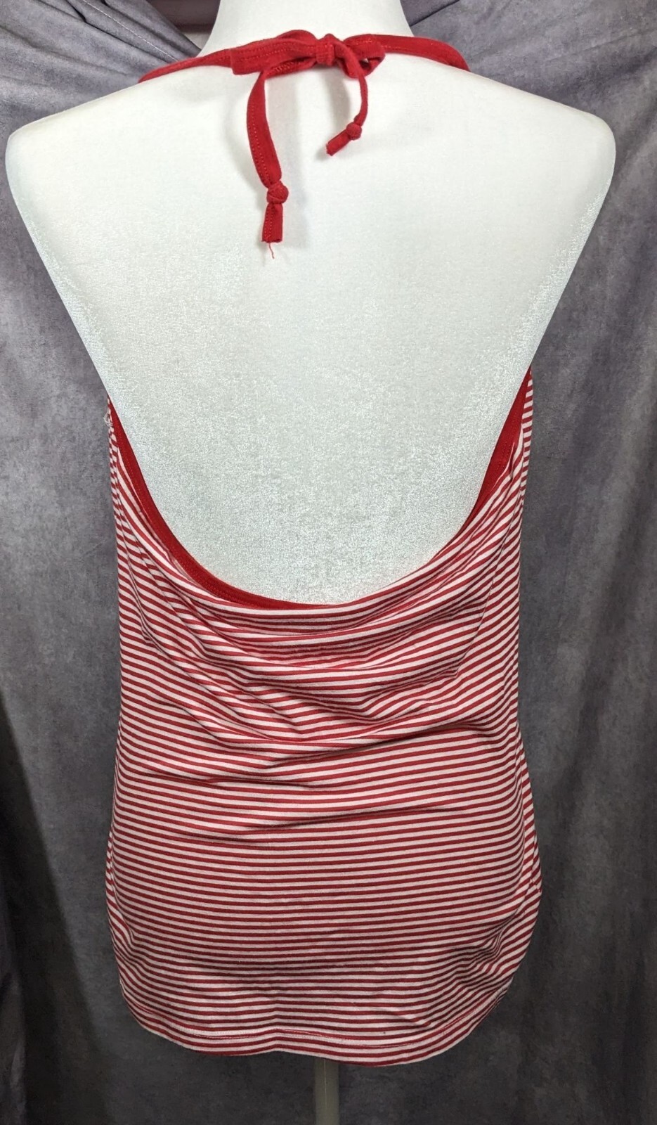 Vintage Retro Pinup Coney Island Mermaid Day Striped Halter Top