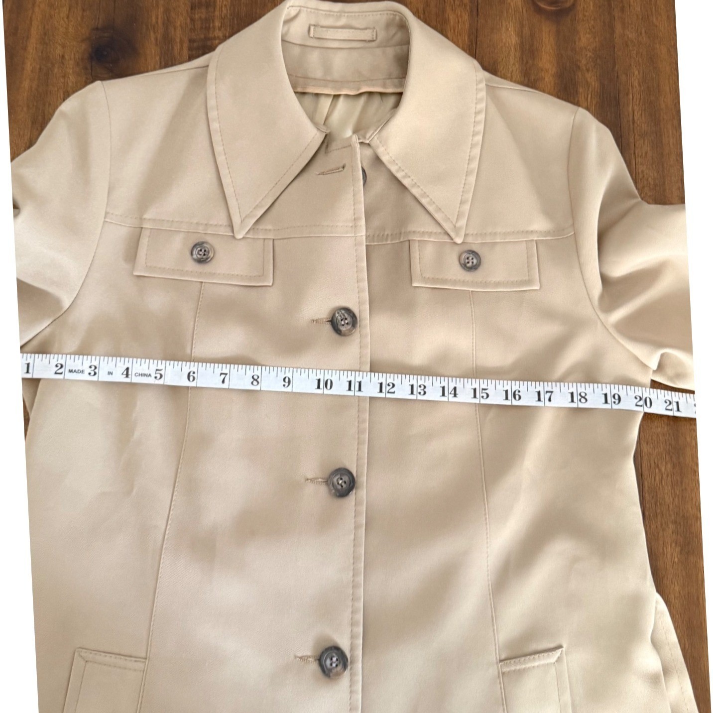 Vintage 70s Style Tan Beige Longline Belted Trench Coat Duster Jacket Womens