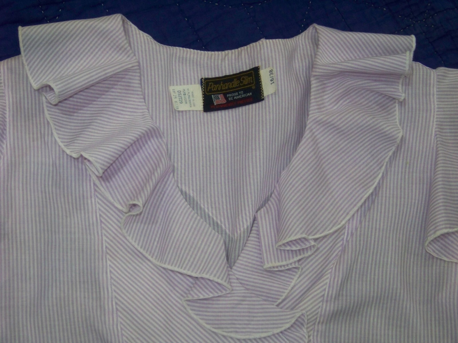 Vintage Panhandle Slim Pullover Top – Flutter Sleeves – 16/38 (See Measurements)