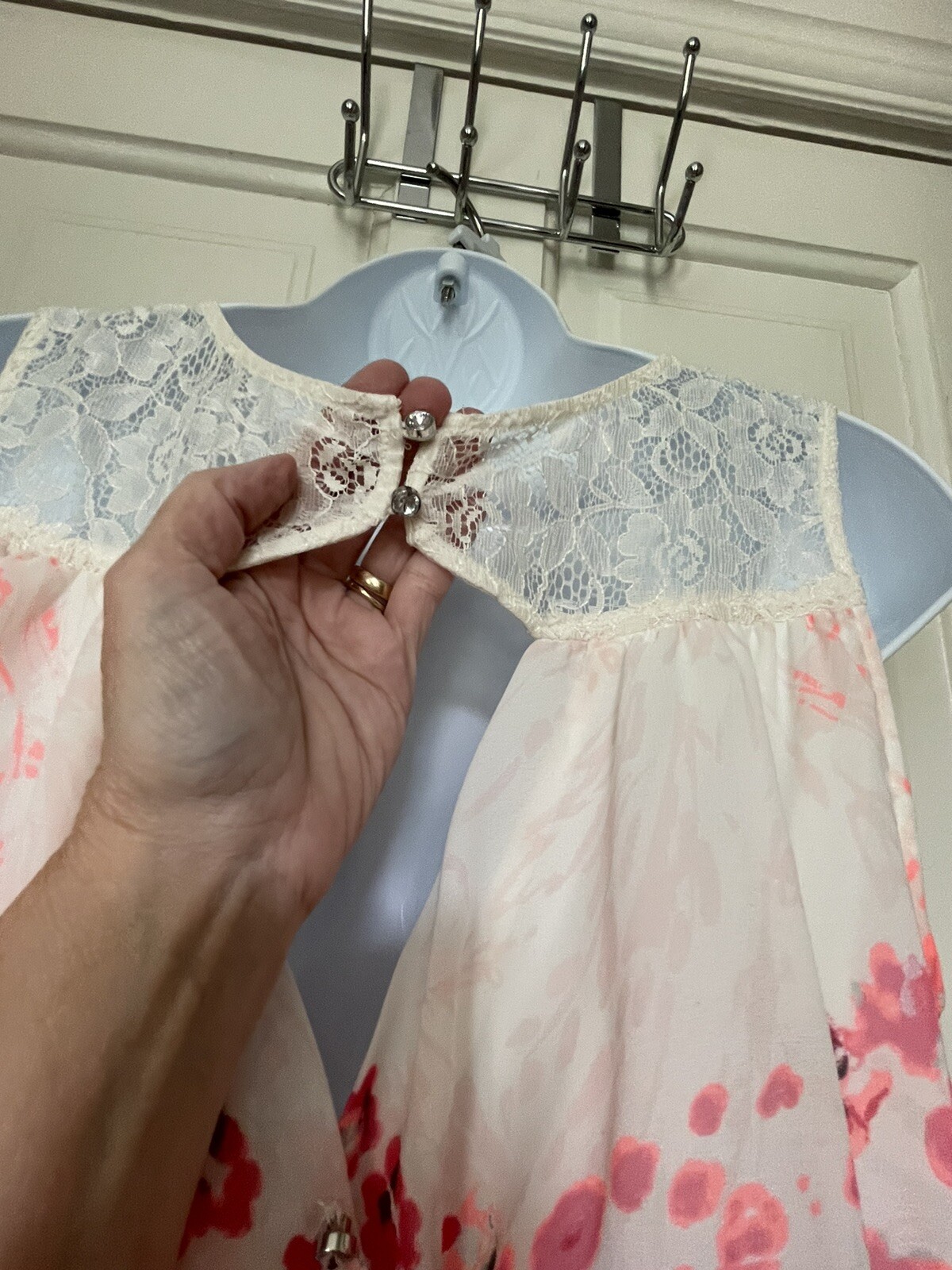 Vtg Y2K 90s 00s Candies Dress Sz S or M Sheer Flowy Coquette Watercolor