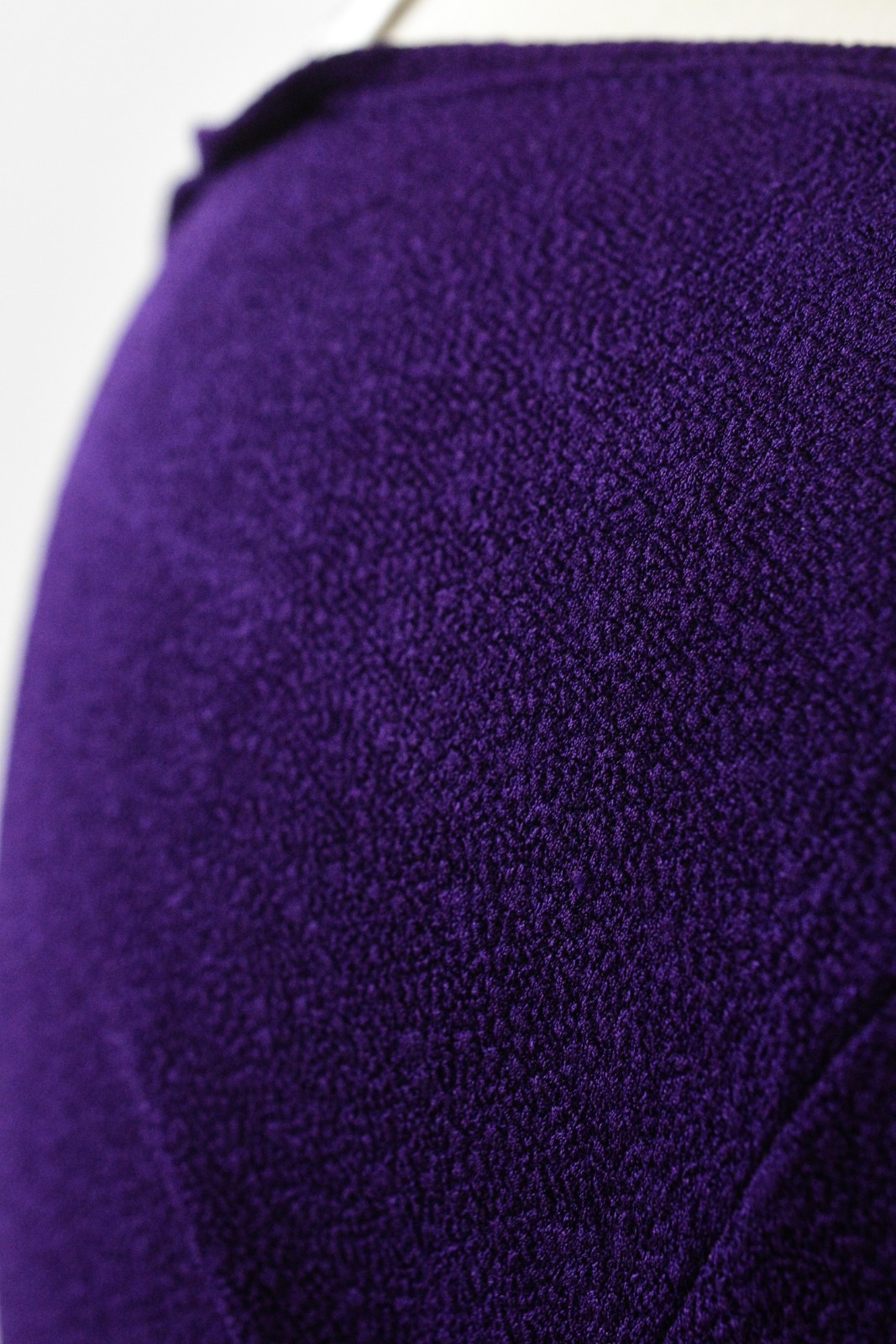 Y2K Vintage Joseph Ribkoff Purple Textured Knit Top Womens 10 Long Sleeve Fitted