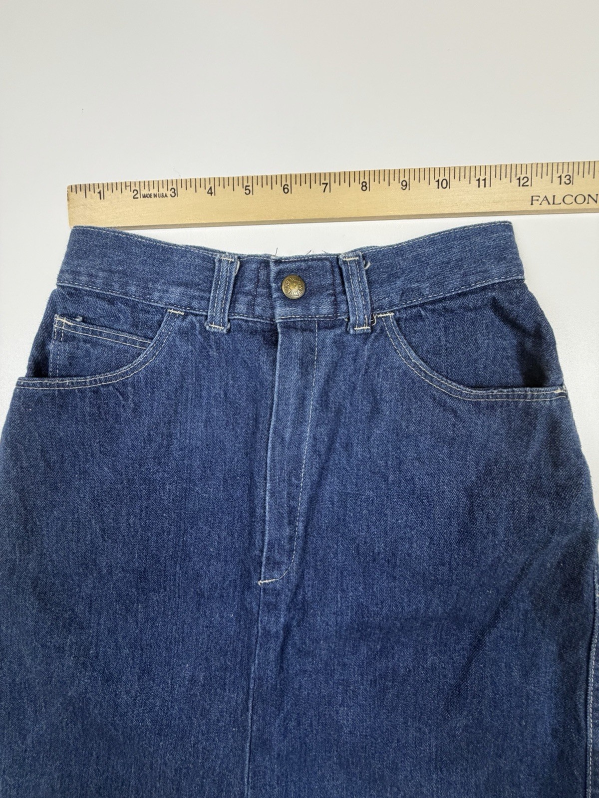 Vintage Rumble Seats USA High Rise Denim A-Line Skirt Women’s XS 25 Waist