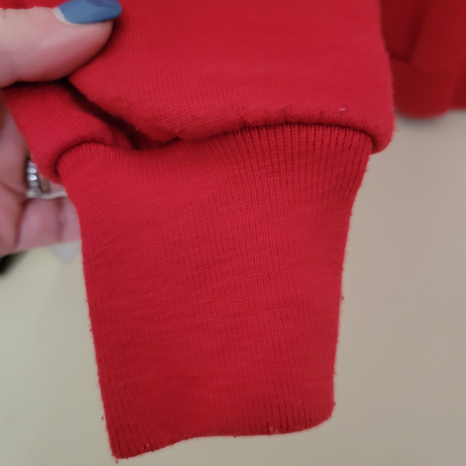 Vintage Jerzees Sweatshirt XL Red Americana Collared Made in USA Grandma