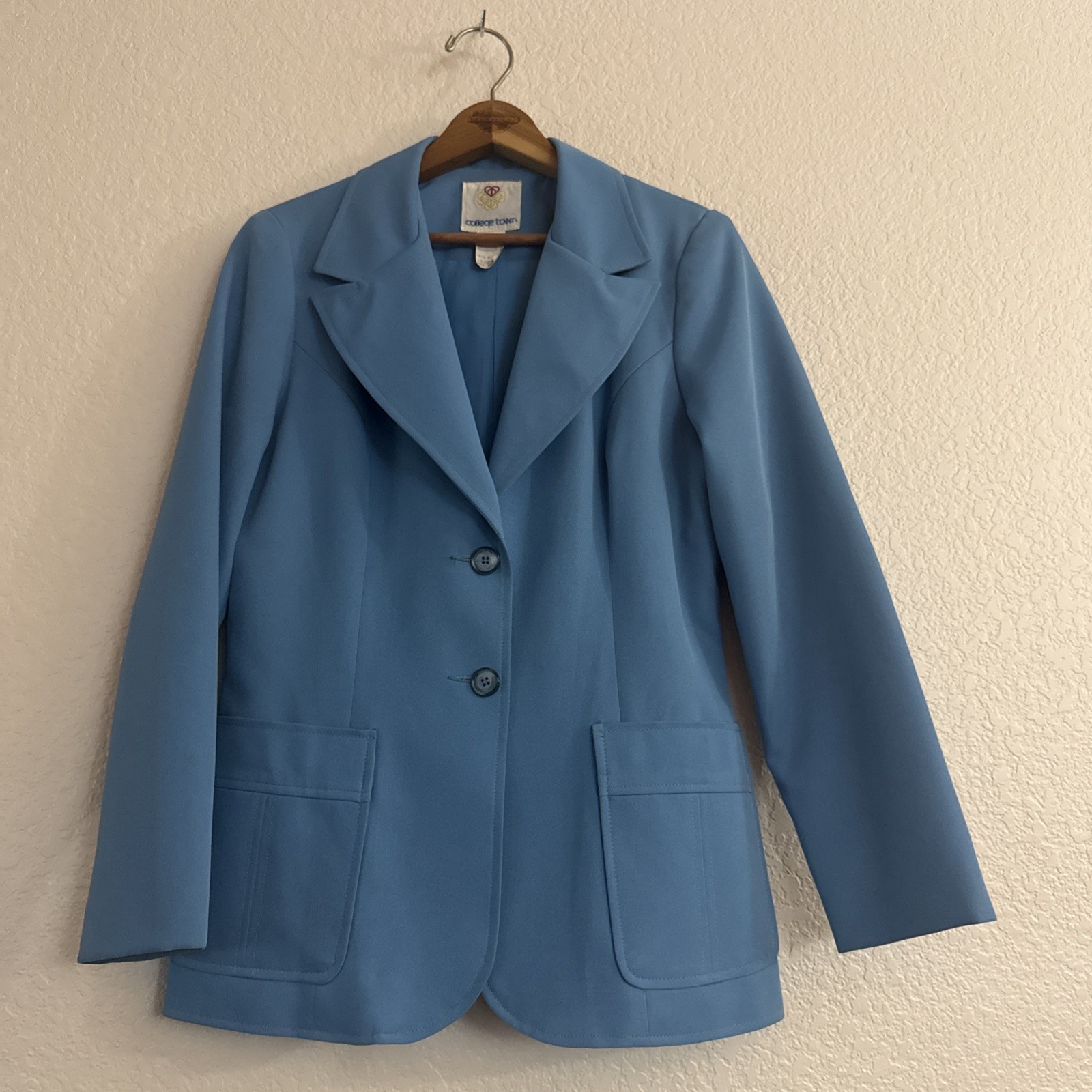 NWOT Vintage 1970s Blue Tailored Blazer Fitted Lined Women’s Leisure Suit