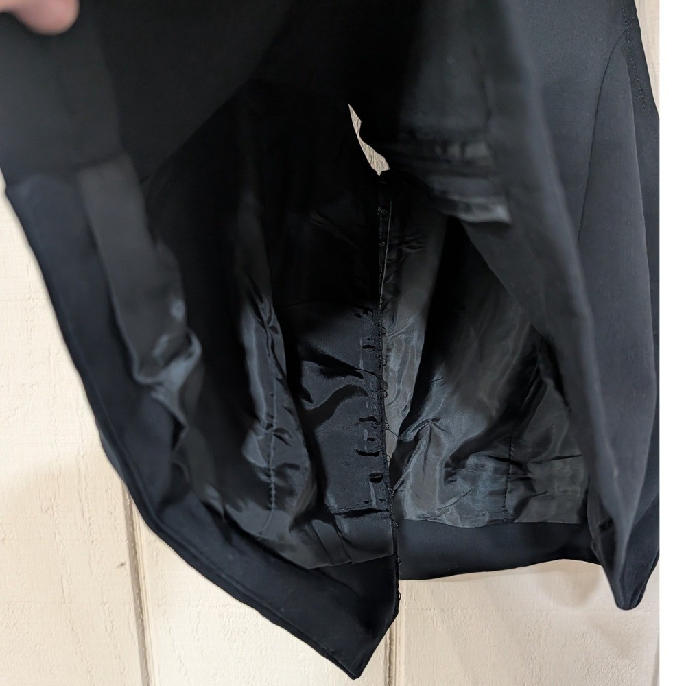 Vintage Y2K Black Stretch Waistcoat Vest Size 16 Quiet Luxury Minimalist