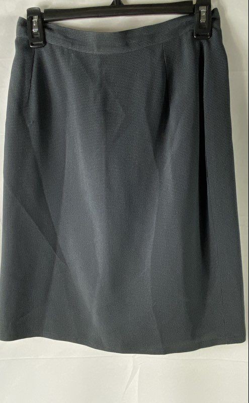 Vintage 90s Giorgio Armani Le Collezioni Women’s Grey Textured Skirt Made Italy