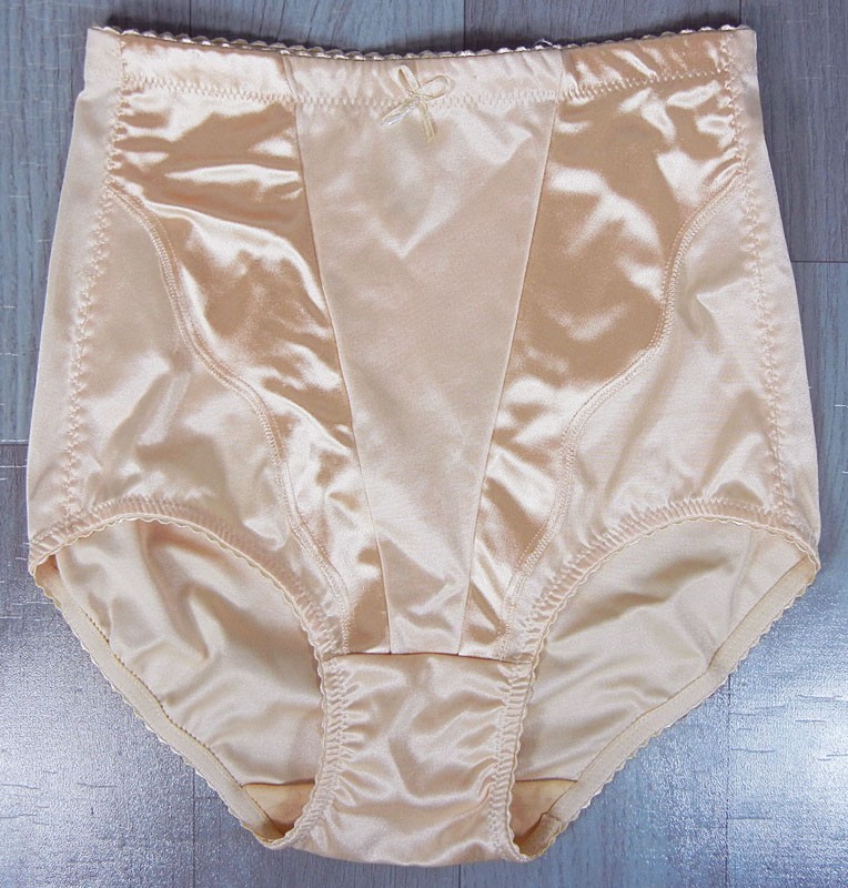 Vintage Donna Loren Silky PEACH Girdle Shapewear Panties size XL