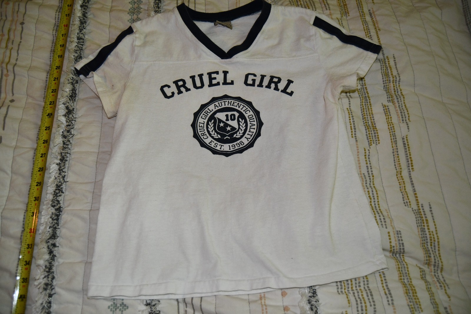 Vintage Shirt Cruel Girl Authentic Quality Shirt Graphic Logo V Neck