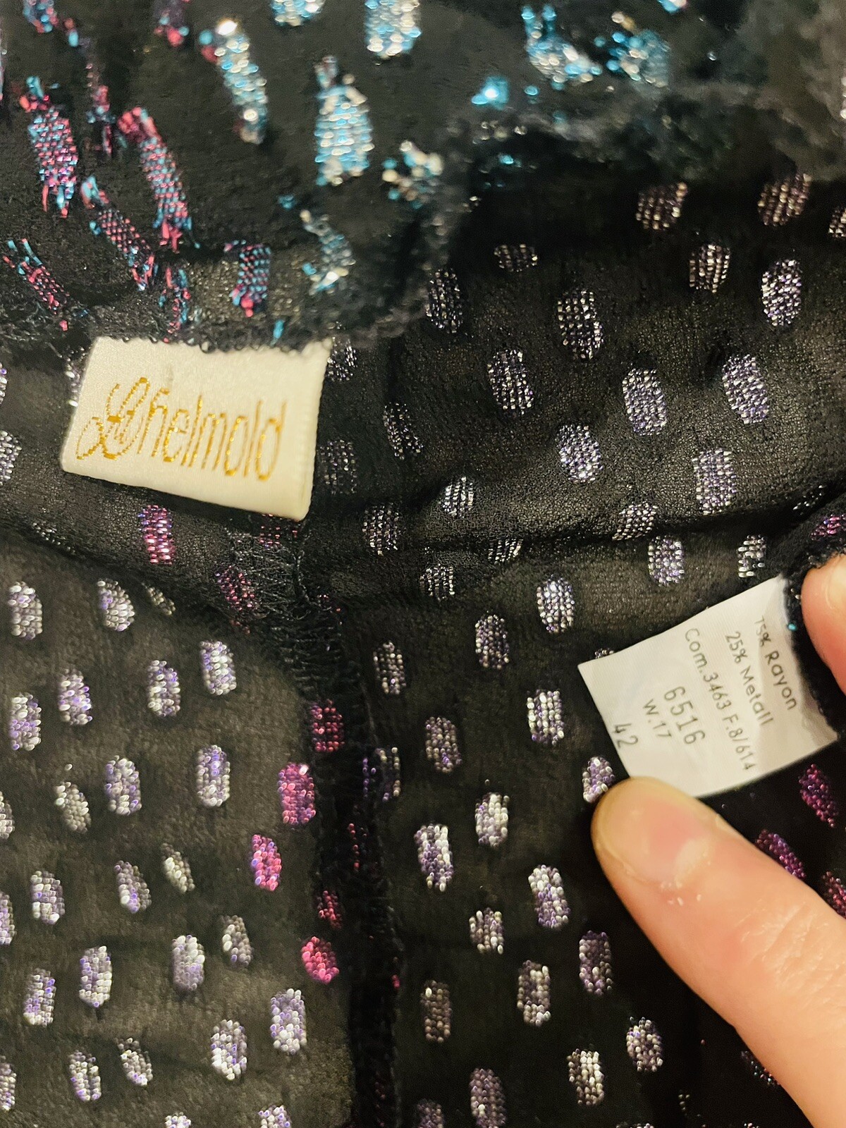 Vintage Lurex Peplum Top Suits Modern Australian / UK 10 – 12 (US 6 – 8)