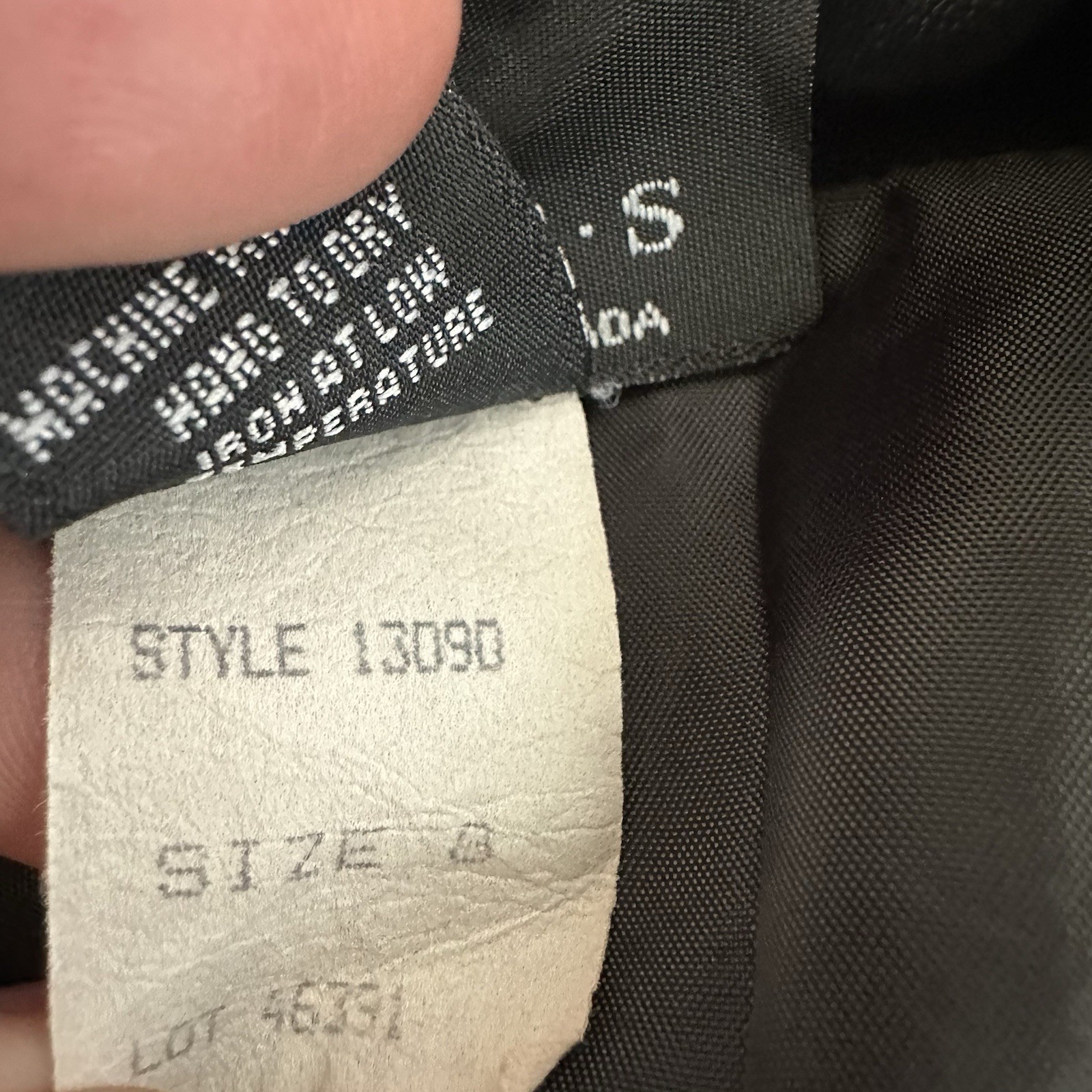 Vintage S.C. Basics Black Ruffle Hem Skirt Size 8 90s Academia Preppy