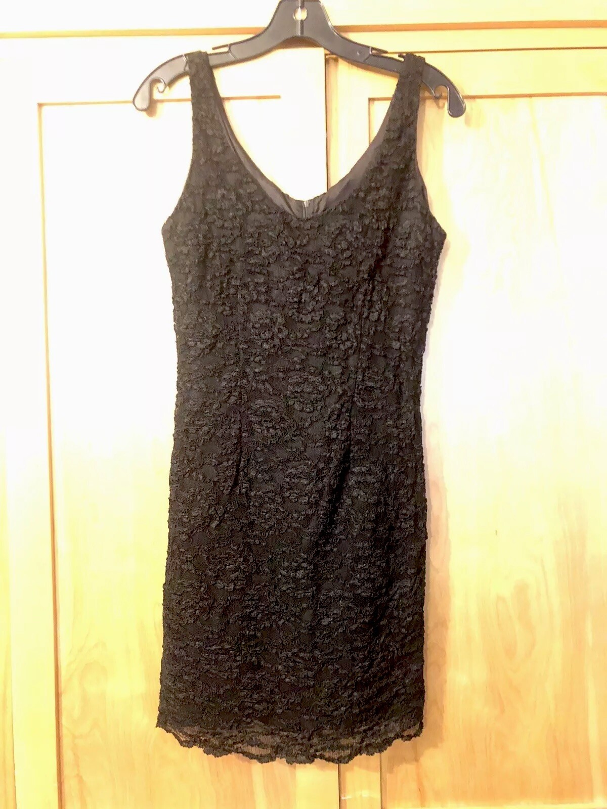 Little Black Lace VNTG Cocktail Dress Size 5 Lined Prom Dinner Party Made In USA