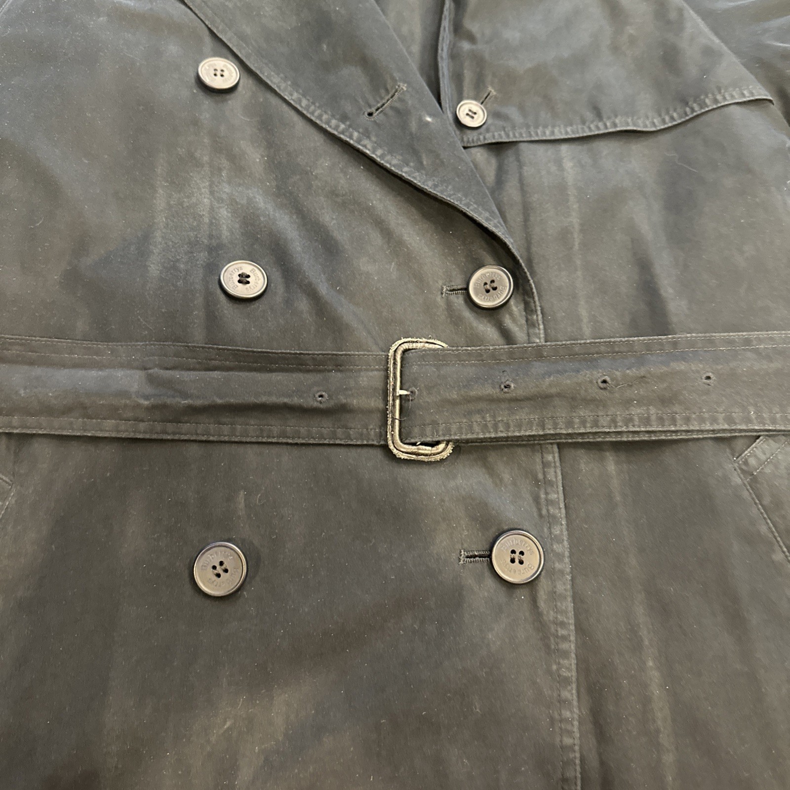 Burberrys’ of London Pre Y2K Vintage Nova Check Trench Coat Size 10 Navy Lined