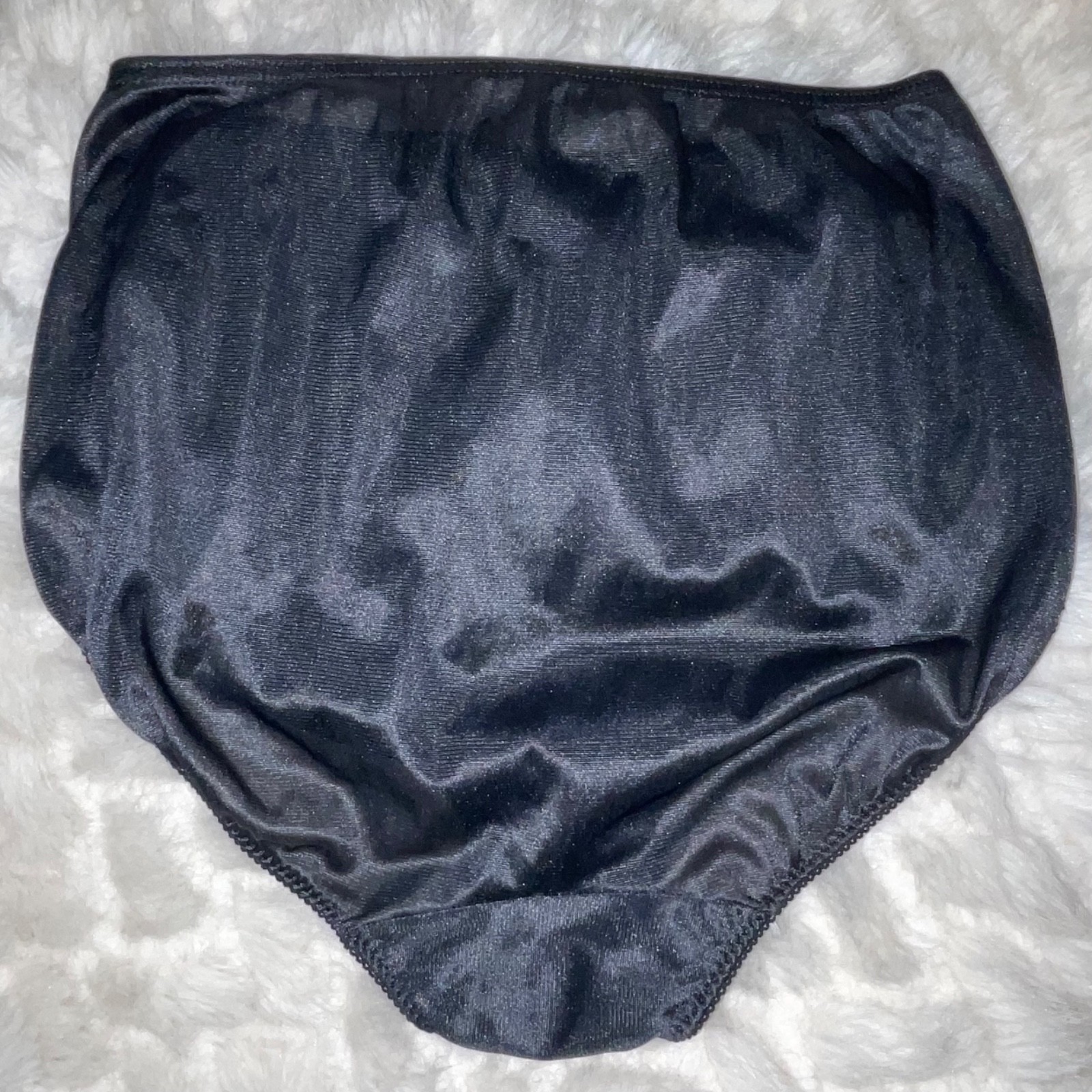 VINTAGE SHEER BLACK GRANNY PANTY Blush Lingerie Corp. Size 7