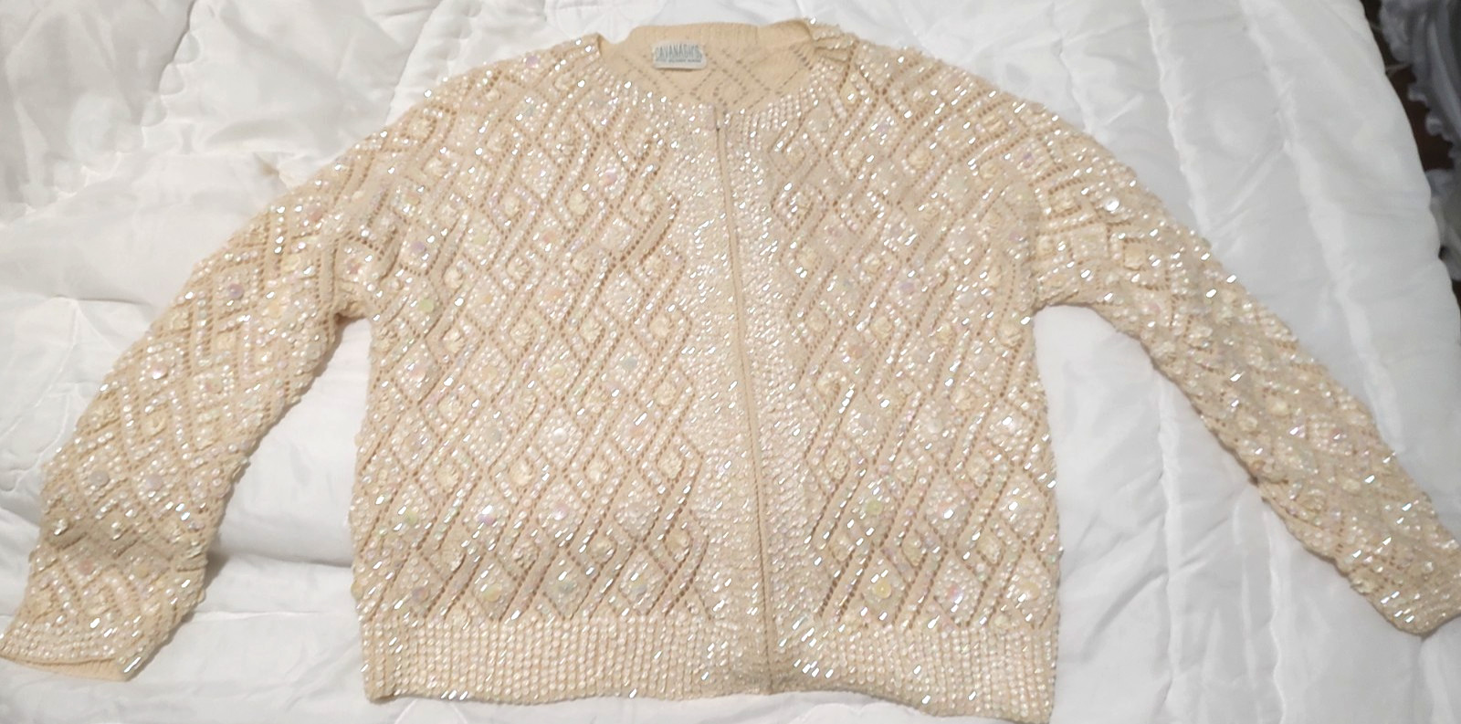Vintage Sequinn Sweater JACKET CAVANAGHS 50’S 60s Hollywood Glam VTG
