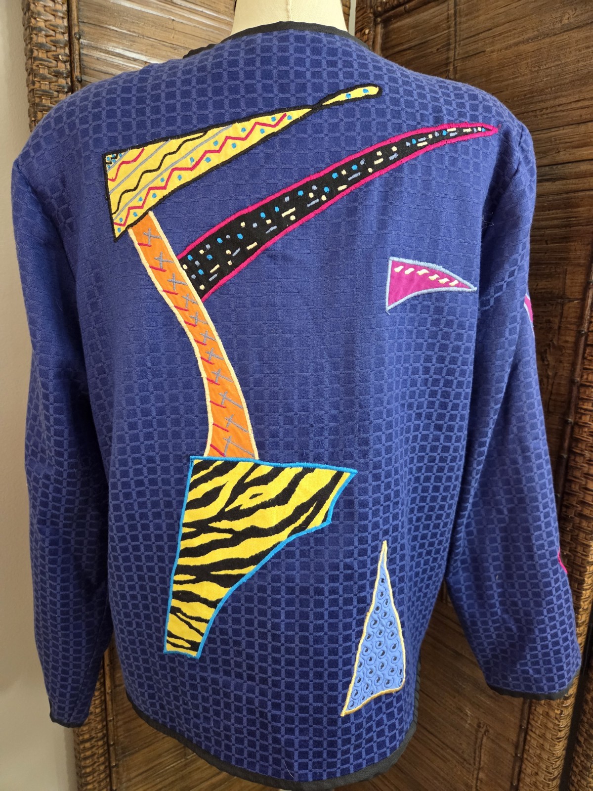 Vintage 80s Allure Boxy Jacket Classic 80s Applique Size L