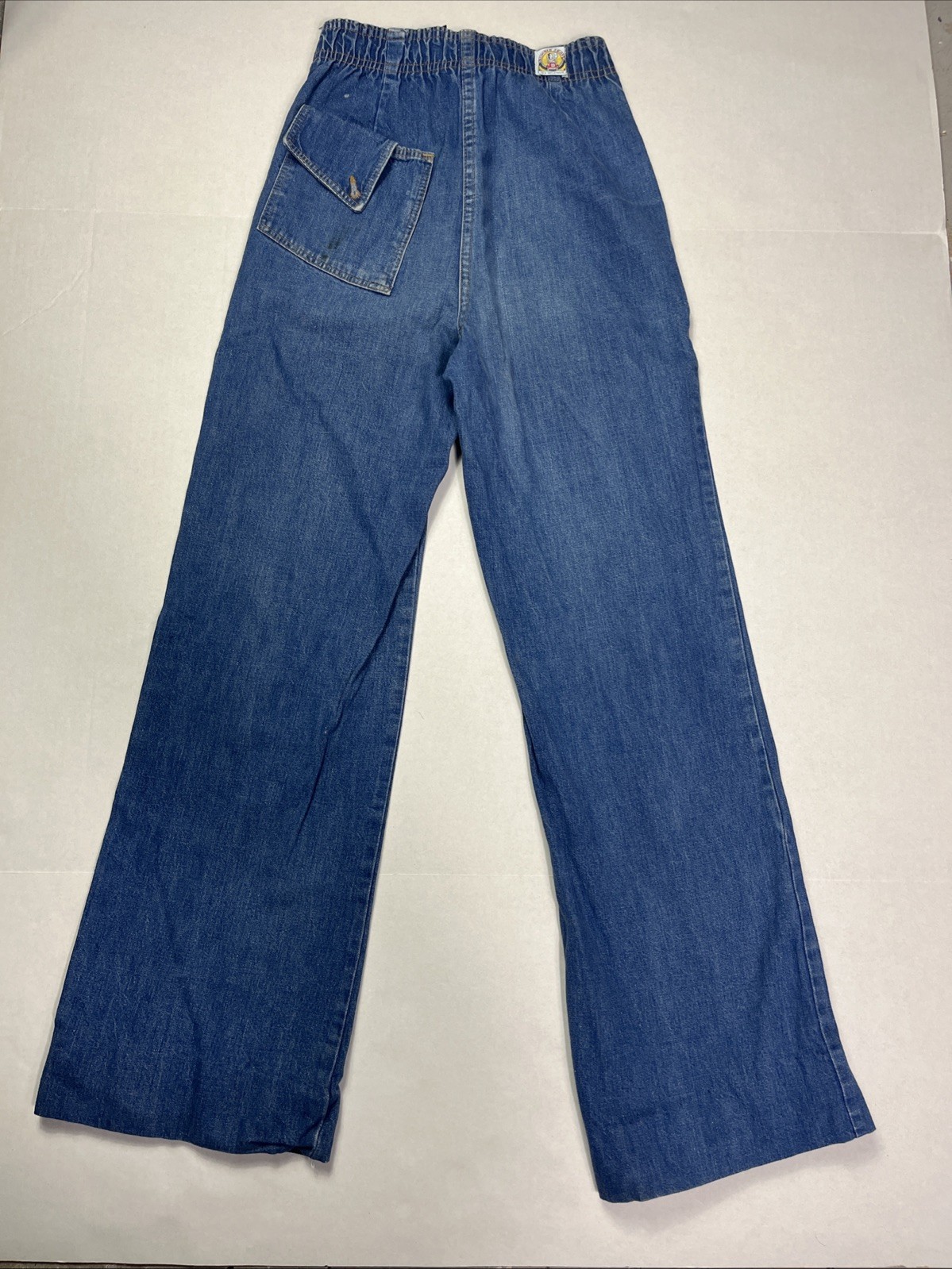 70’s True VTG Rumble Seats Wilkins Jeans Elastic Waist High Rise Wide Leg Denim