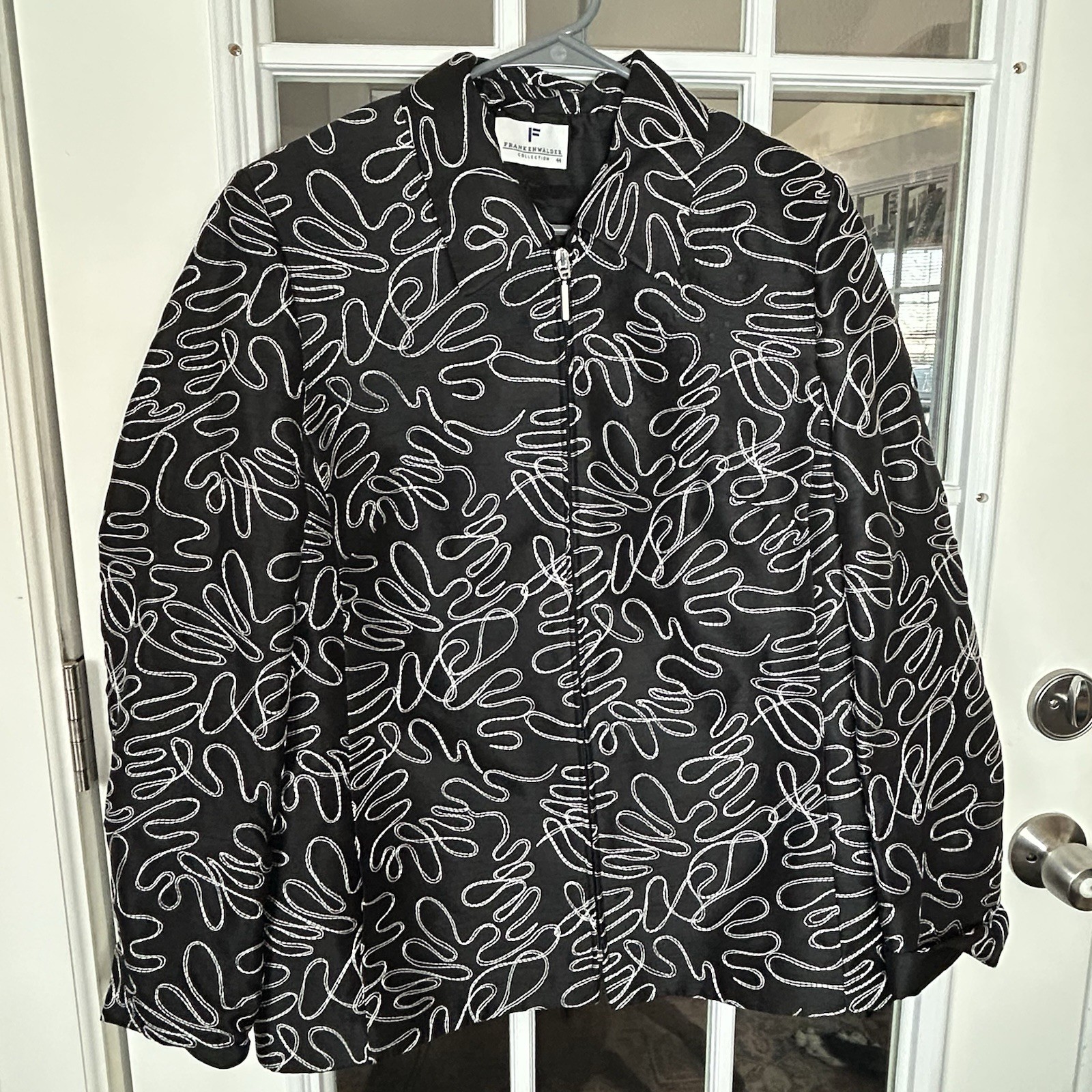 Vintage European Abstract Stitch Design Jacket Embroidered Frankennwalder