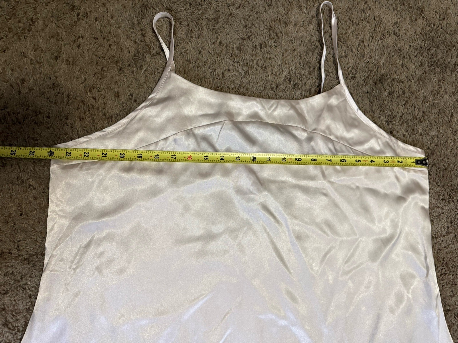 Womens Slip Long Nightgown Dress Gown Cream Satin Silky Romantic Feminine Sz 1X