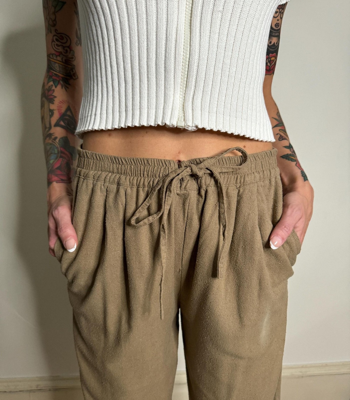 Vintage 90s Silk Pants: Relaxed Fit Wide Leg Trousers