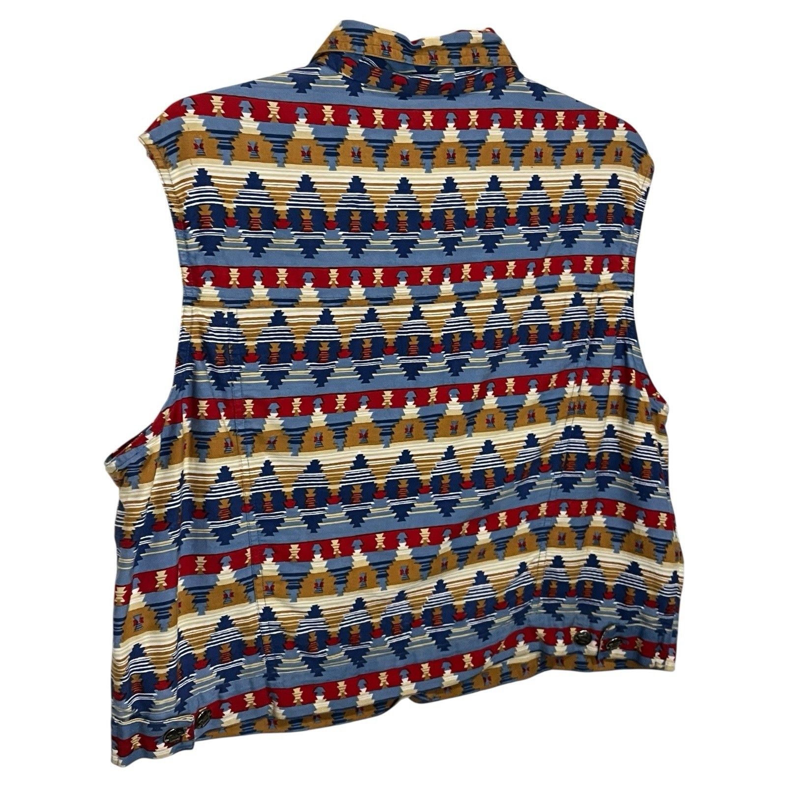 Vintage Sun River Aztec Print Cotton Vest Shirt XLP