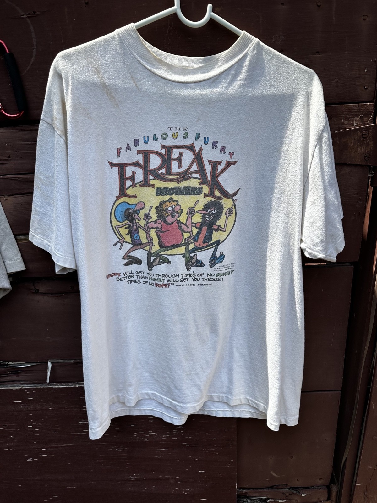 Orig Vintage FREAK BROTHERS – GILBERT SHELTON T-Shirt Underground COMIX 1985