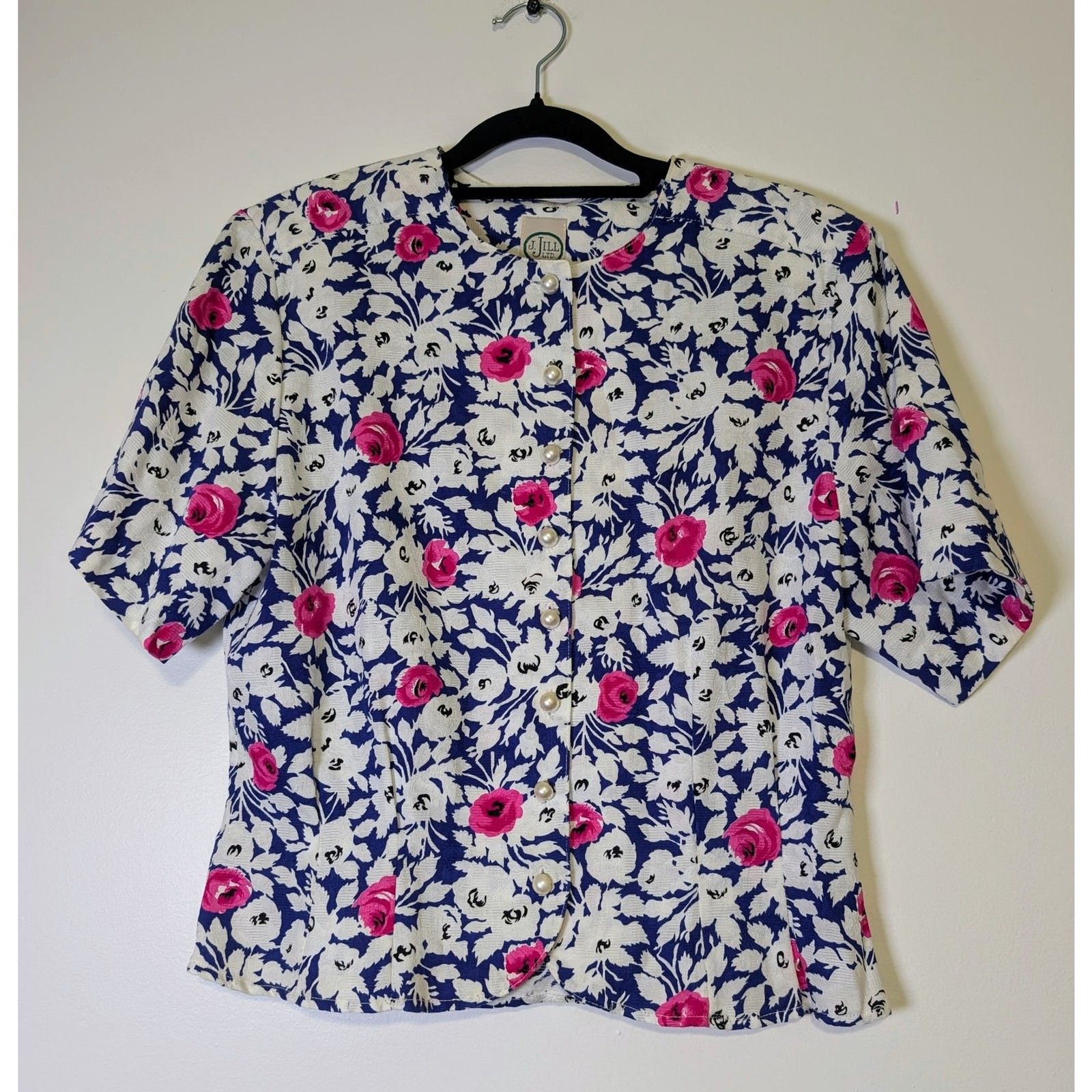 VTG J Jill Floral Skirt Set Small Cottagecore Cotton USA Matching 2pc Romantic