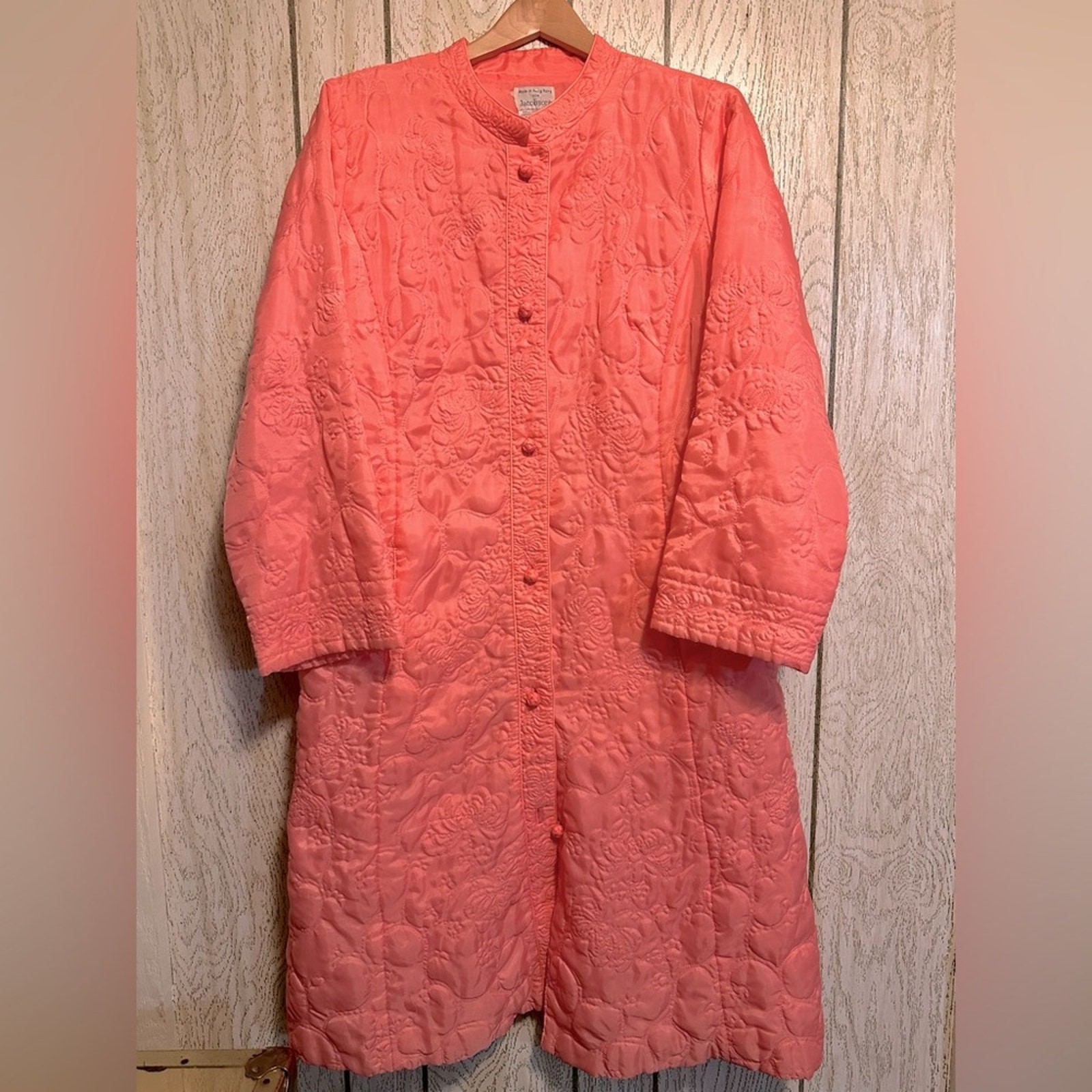 Fantastic Vintage 1970s Pink Quilted Long Coat by Jacobson’s ~ GUC!!