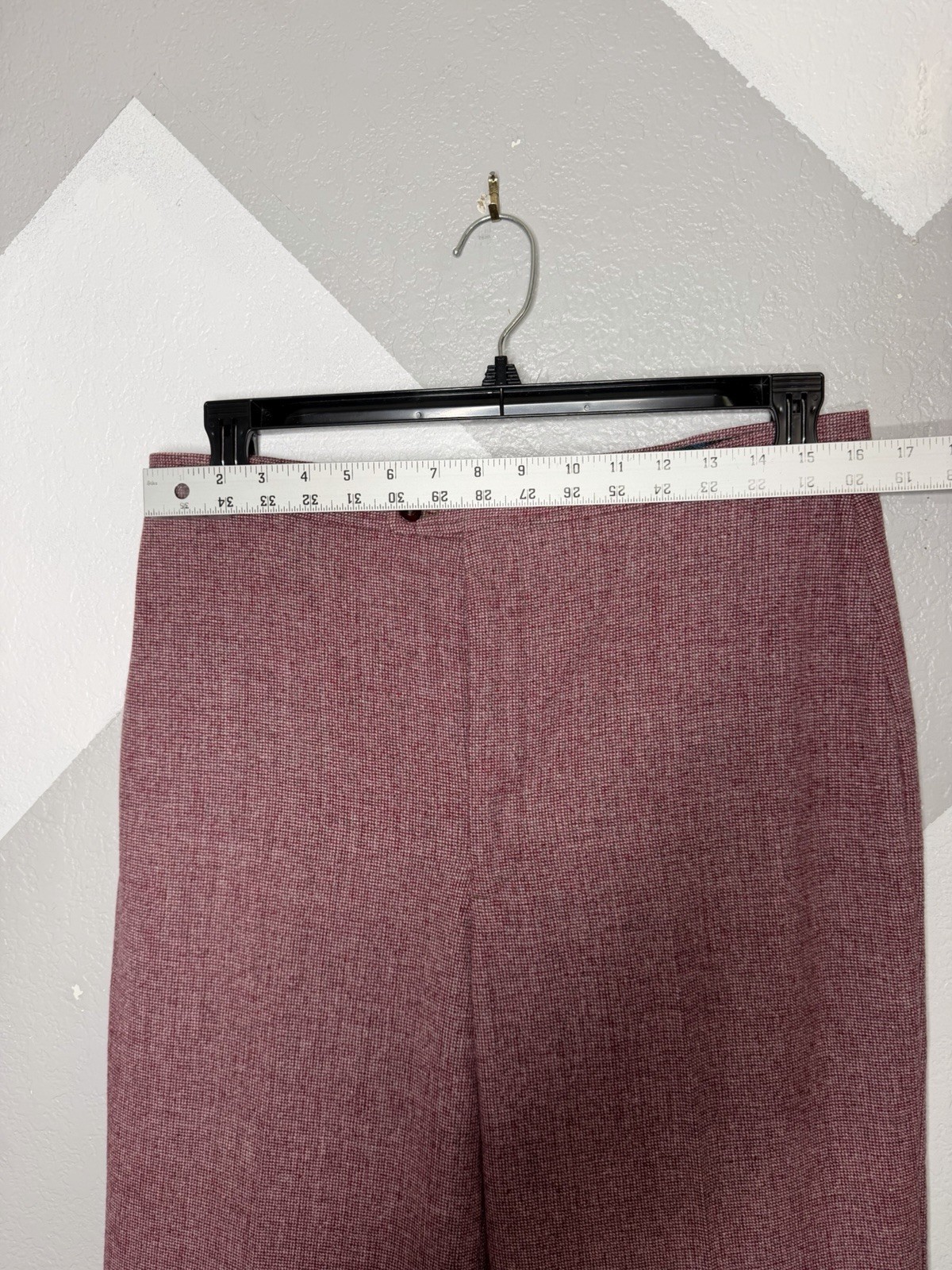 Vintage 1980s SIR for Her Wool Pant Suit Vest Set Burgundy Women’s 32×32