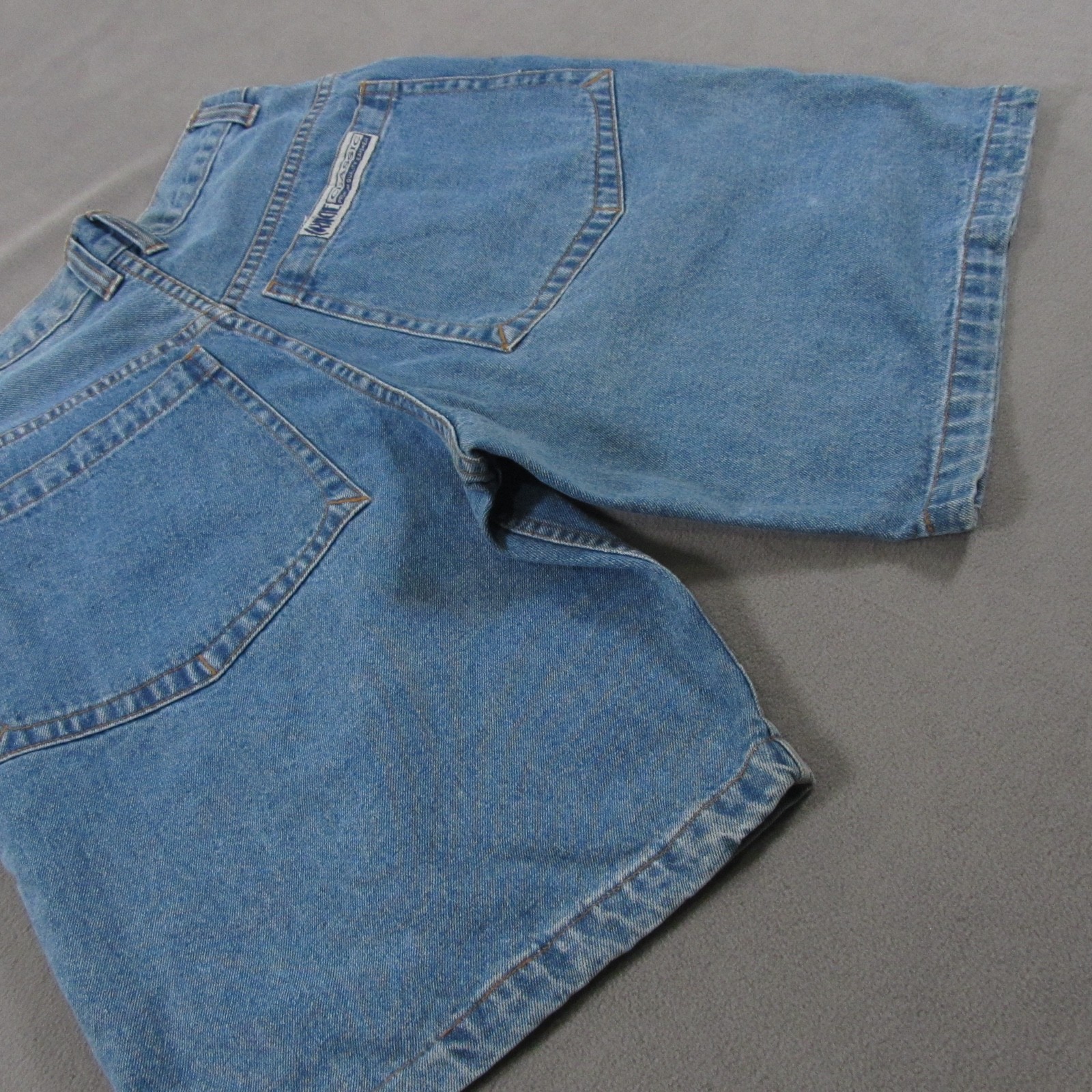 Vintage Corniche Denim Shorts Womens 32 Cargo Blue High Waist Deadstock