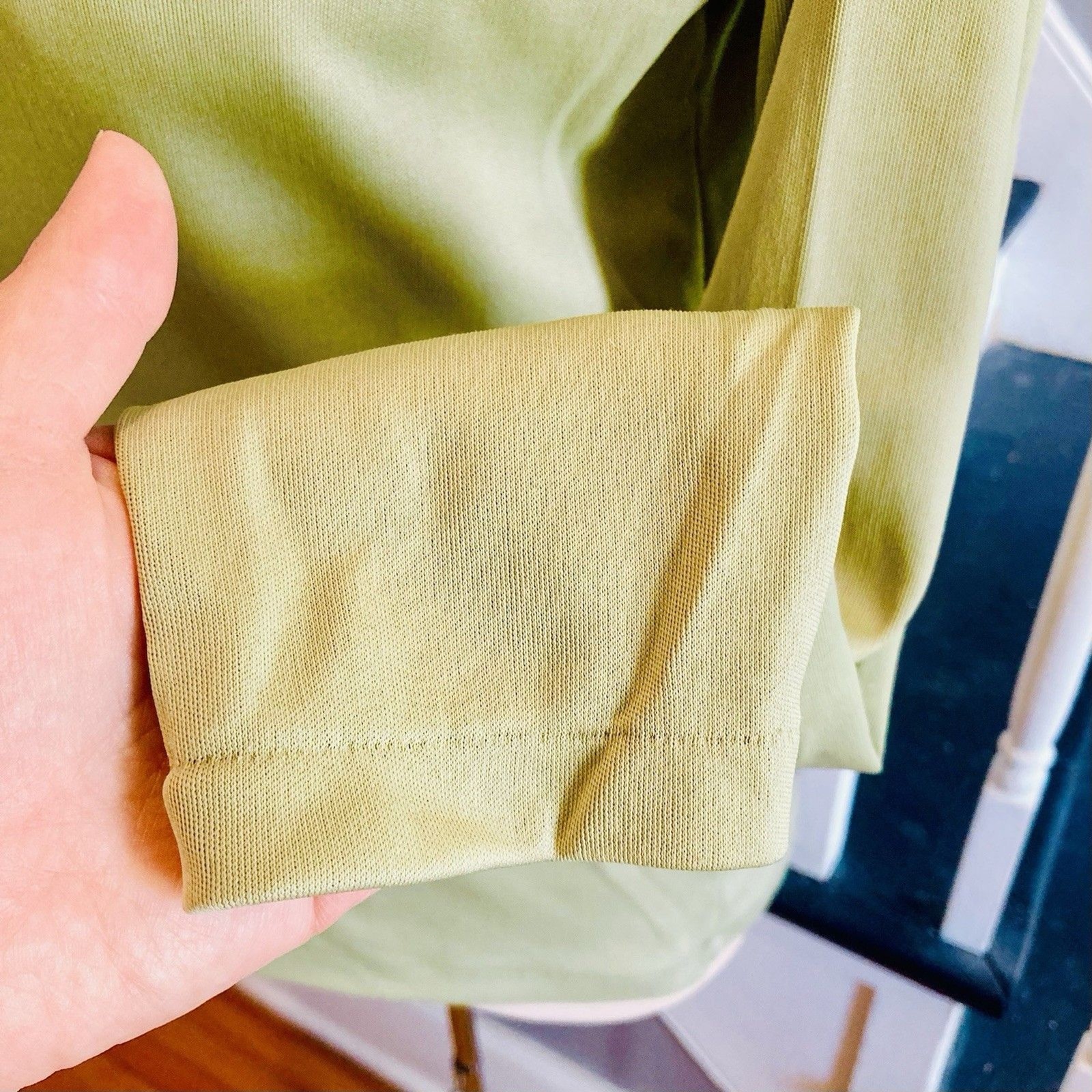 1970s Snap Pea Green Turtleneck Casual Mod Disco School Work 1960s Gogo