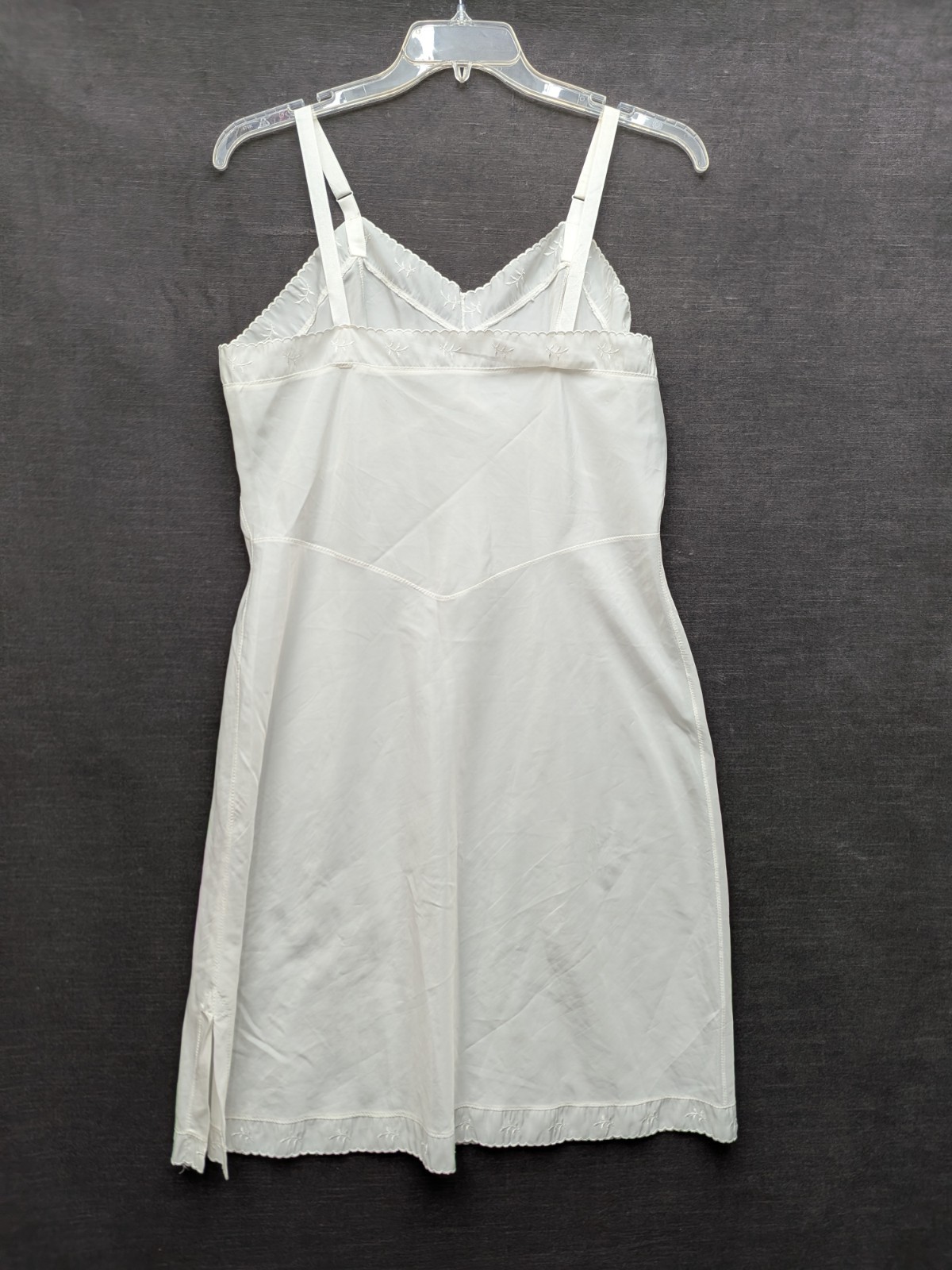 Vintage Dutchmaid Slip Embroidered Adjustable Straps Sexy Granny Slip Dress 38