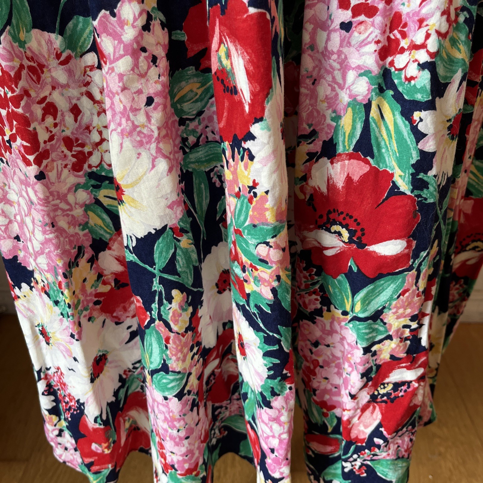Vintage Country Romance Dress Size 6/8 Floral Prairie Cottage Core 80s USA