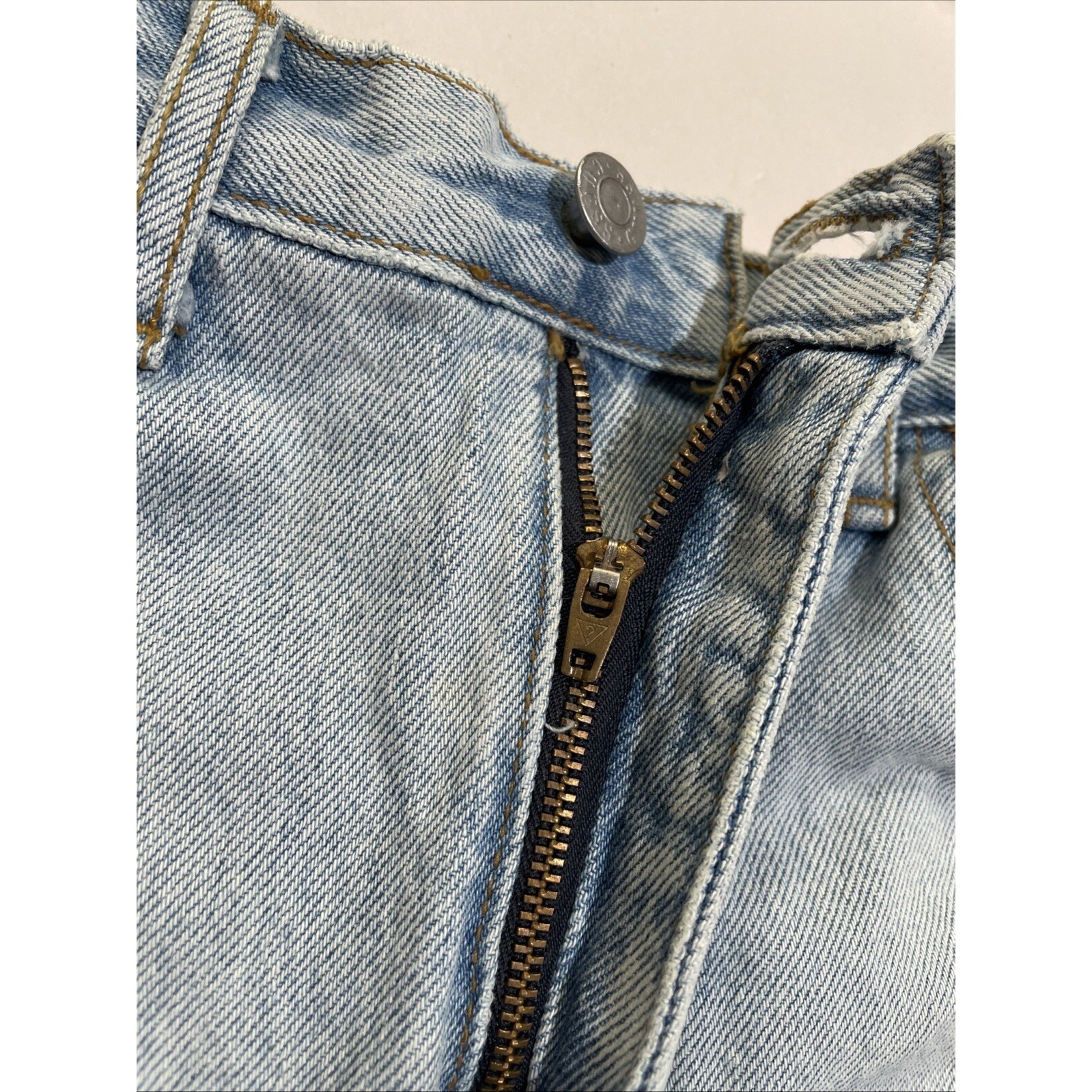 Guess Georges Marciano Denim Skirt 10501 SZ 24 VTG 80s 90s Light Wash USA