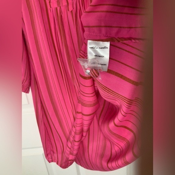 NWOT Natalie Martin Sammie Pink Striped Dress Sz XS