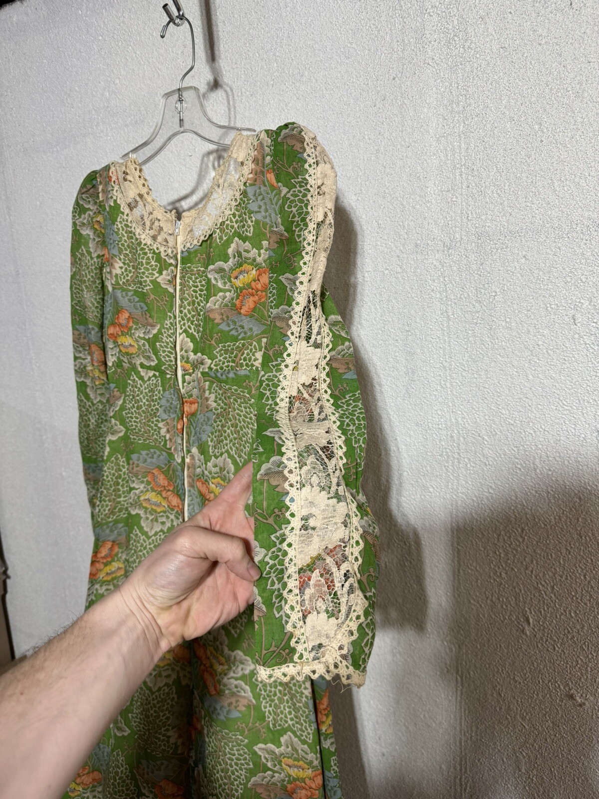 Vintage Young Innocent By Arpeja Lace Maxi Dress Size 5 Made In USA Gunn G2U