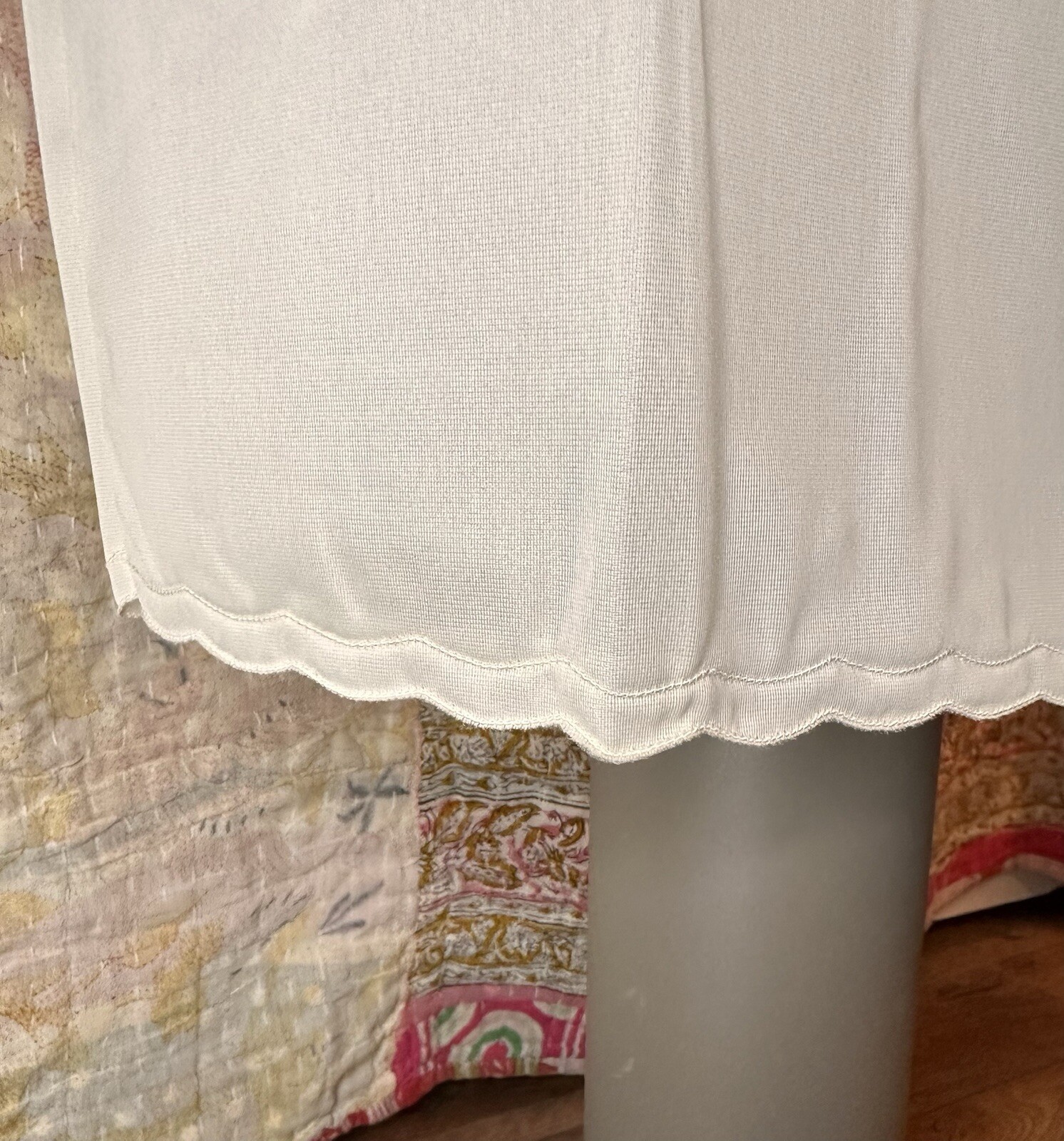 NWT 1960s Vintage Ivory White Slip GAYMODE by Penney’s Scalloped Bridal Romantic