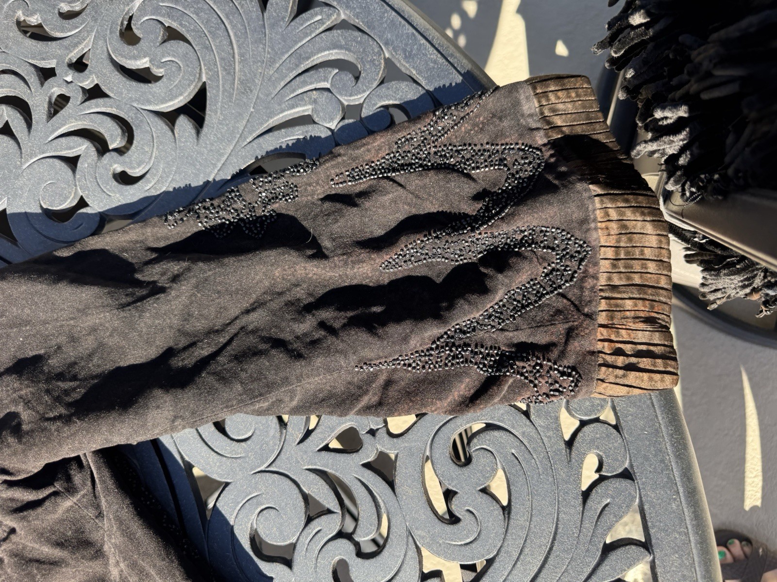 Antique Edwardian Black Beaded Mourning Jacket 1900s-1920s Silk Beadwork Coat