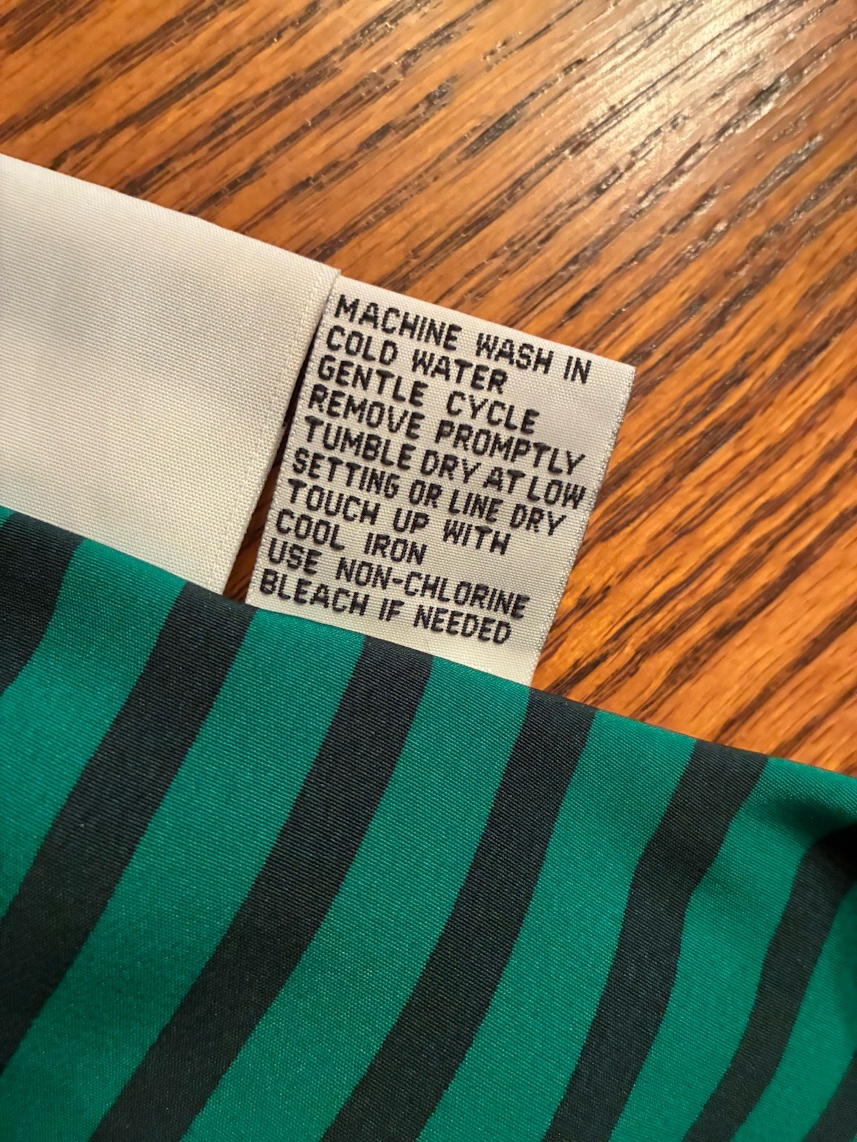 VTG Koret Green Black Stripe Long Sleeve Button Blouse Shirt Size 12
