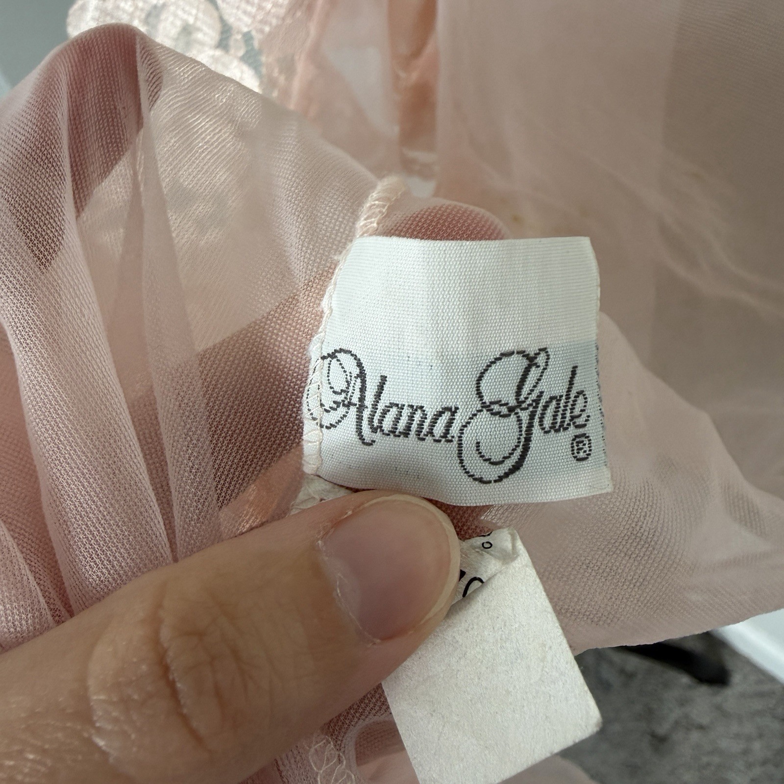 Vintage Alana Gale Cover Up Lace Chiffon Sheer Fairy Dainty Ballet Lingerie XL