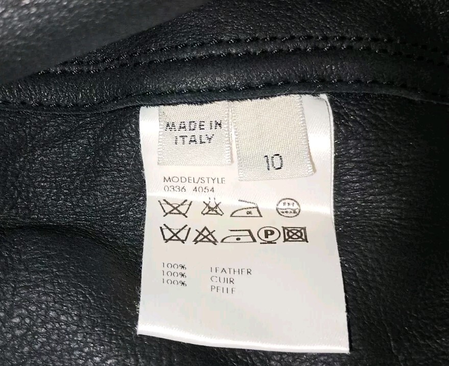 🔥 VTG Calvin Klein Europe Italian Real Fur Leather Black Bomber Jacket 10/Large