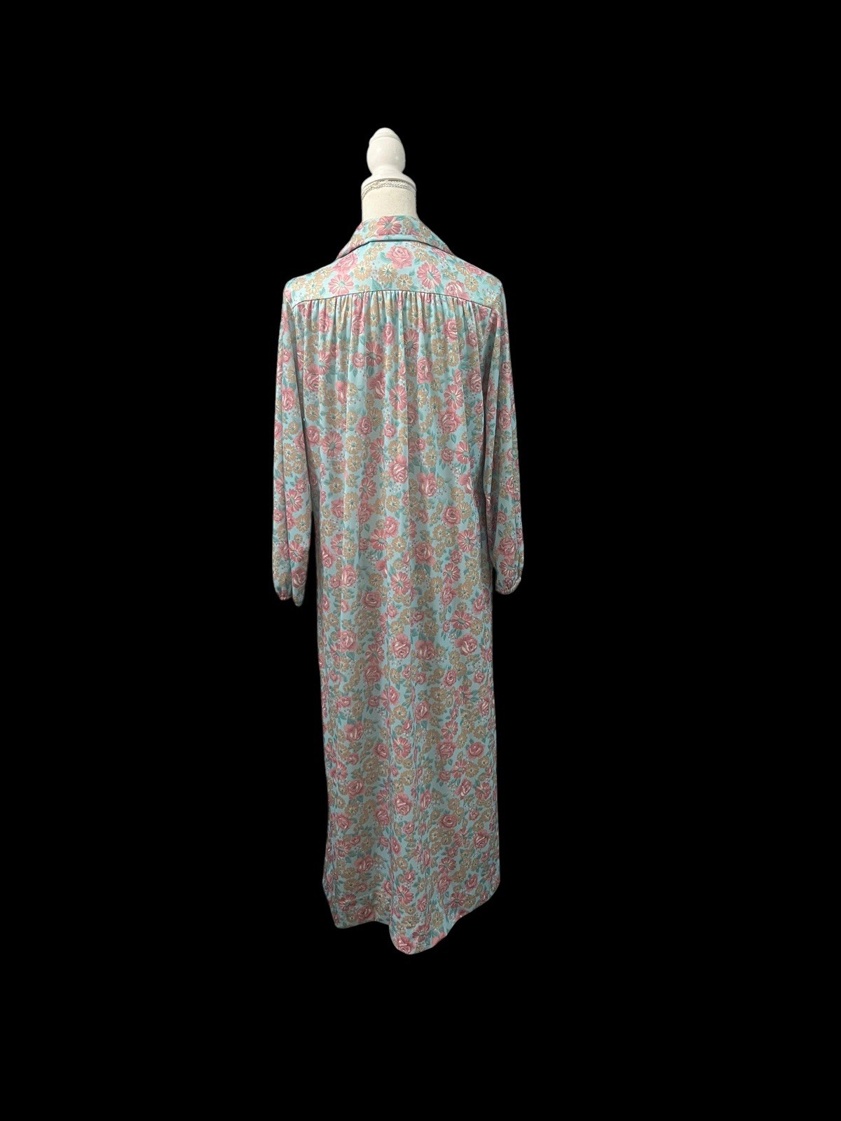 VTG T.V. Loungers Dressing Gown Robe House Dress Floral Granny core 1/4 Zip M