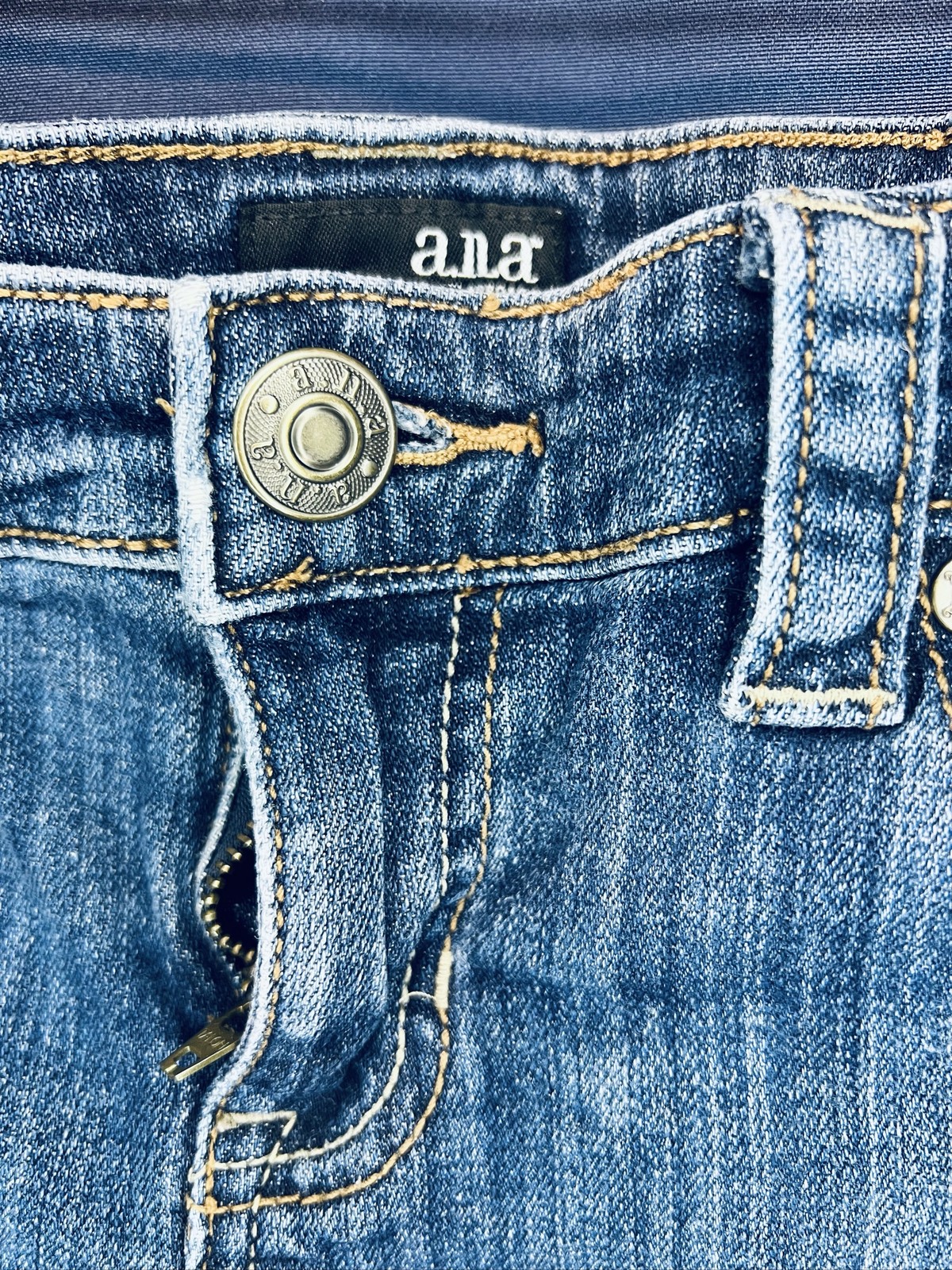 A.N.A A New Approach Womens Denim Shorts Studded Distressed Raw Hem
