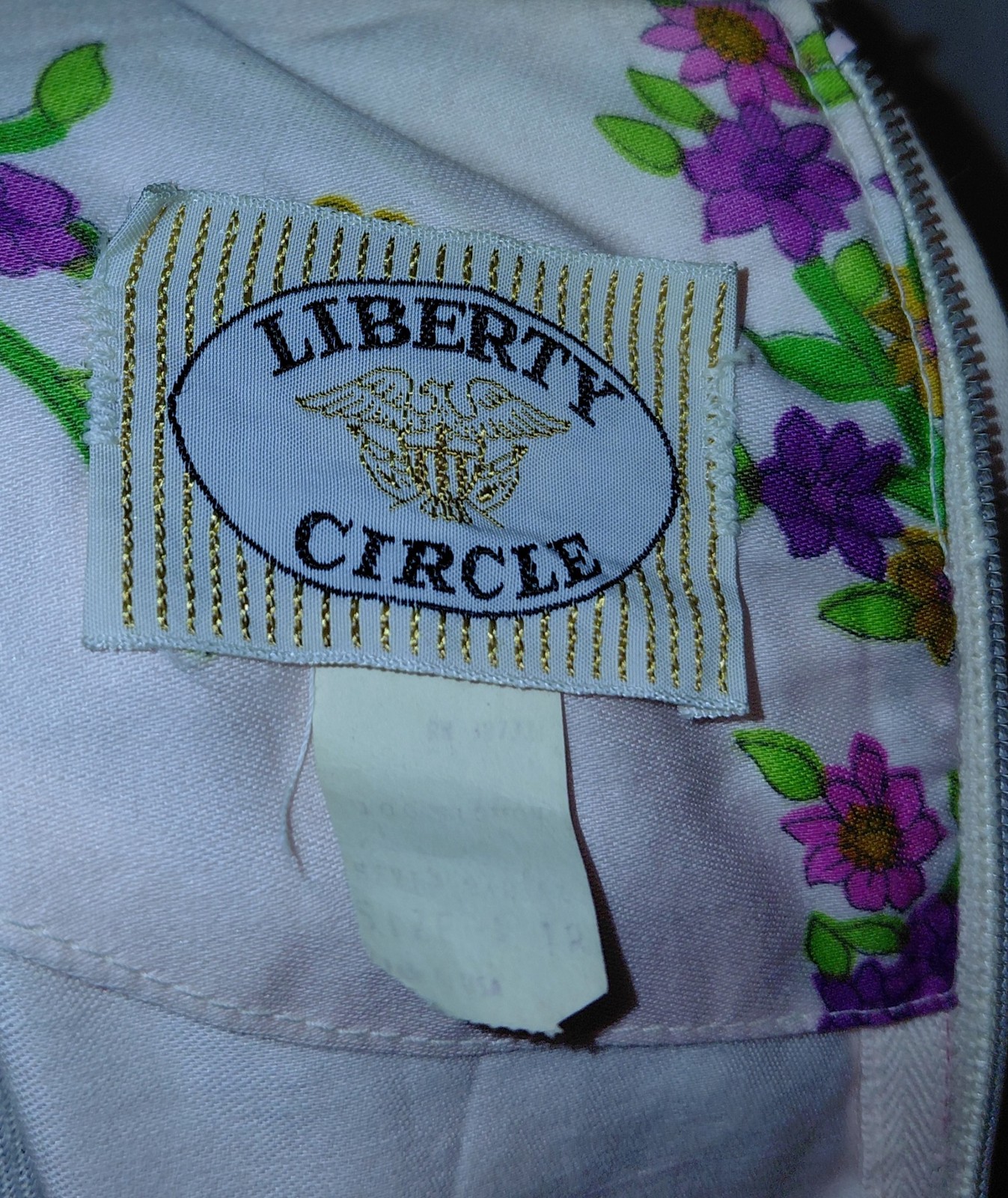 Vintage 60s Pink Floral Cotton Shift Dress Liberty Circle Sleeveless B40